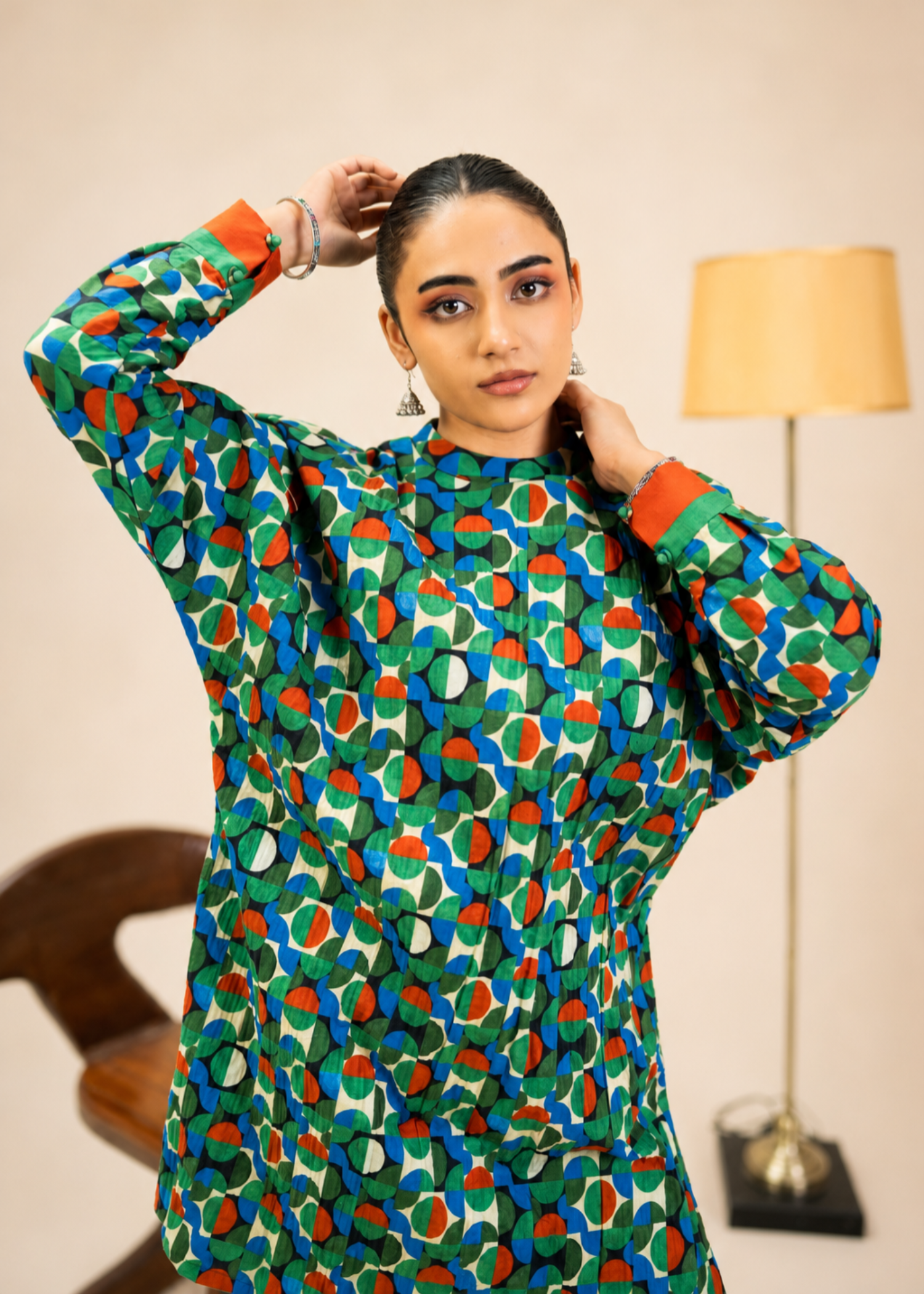 seersucker Co Ord Sets in Blue, red, green
