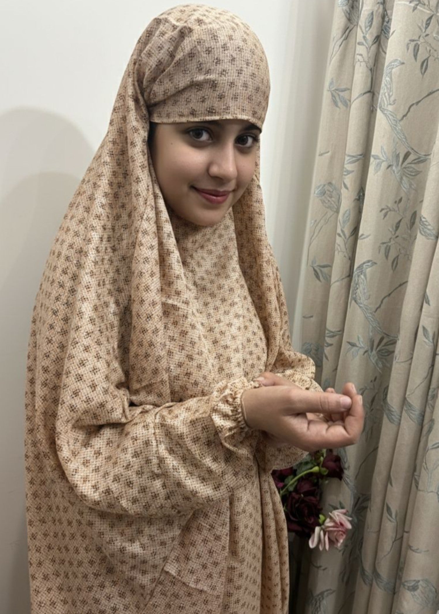 cotton linen Chaddar in Beige