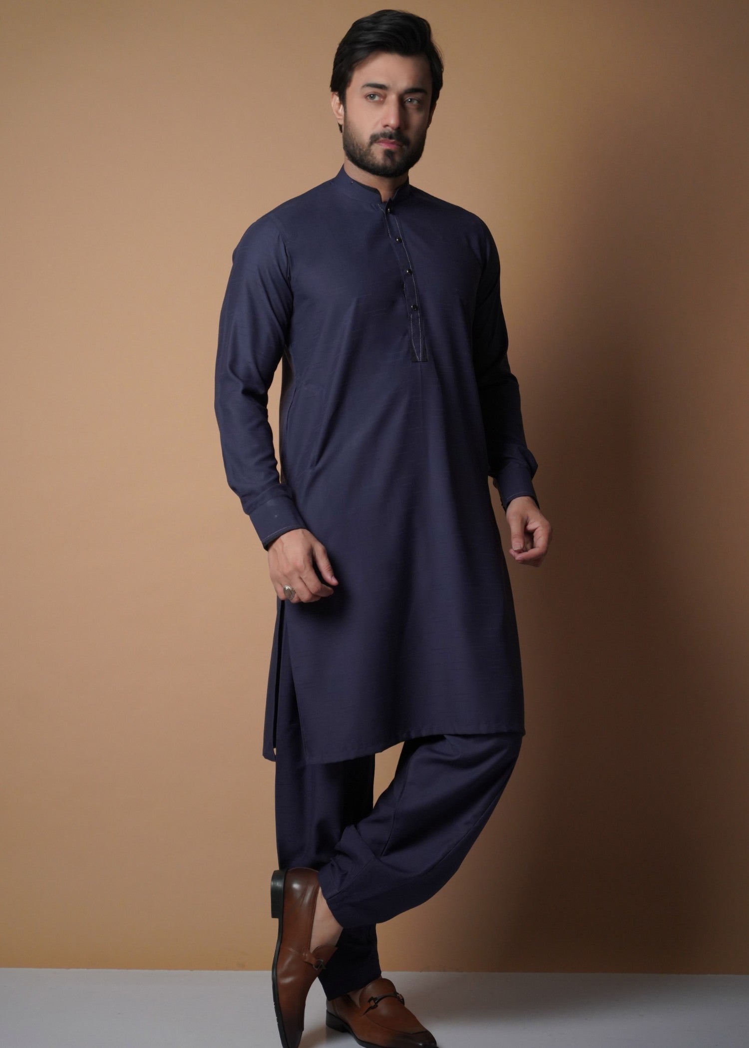 cotton viscose Shalwar Kameez in Purple