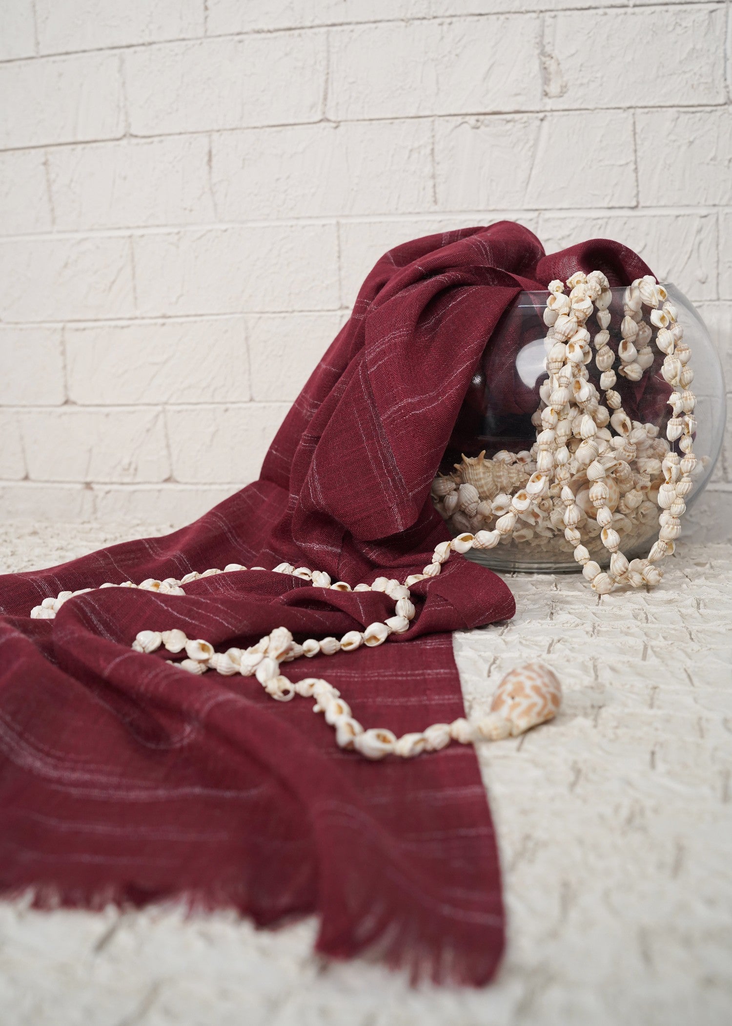 lawn Hijab in Maroon