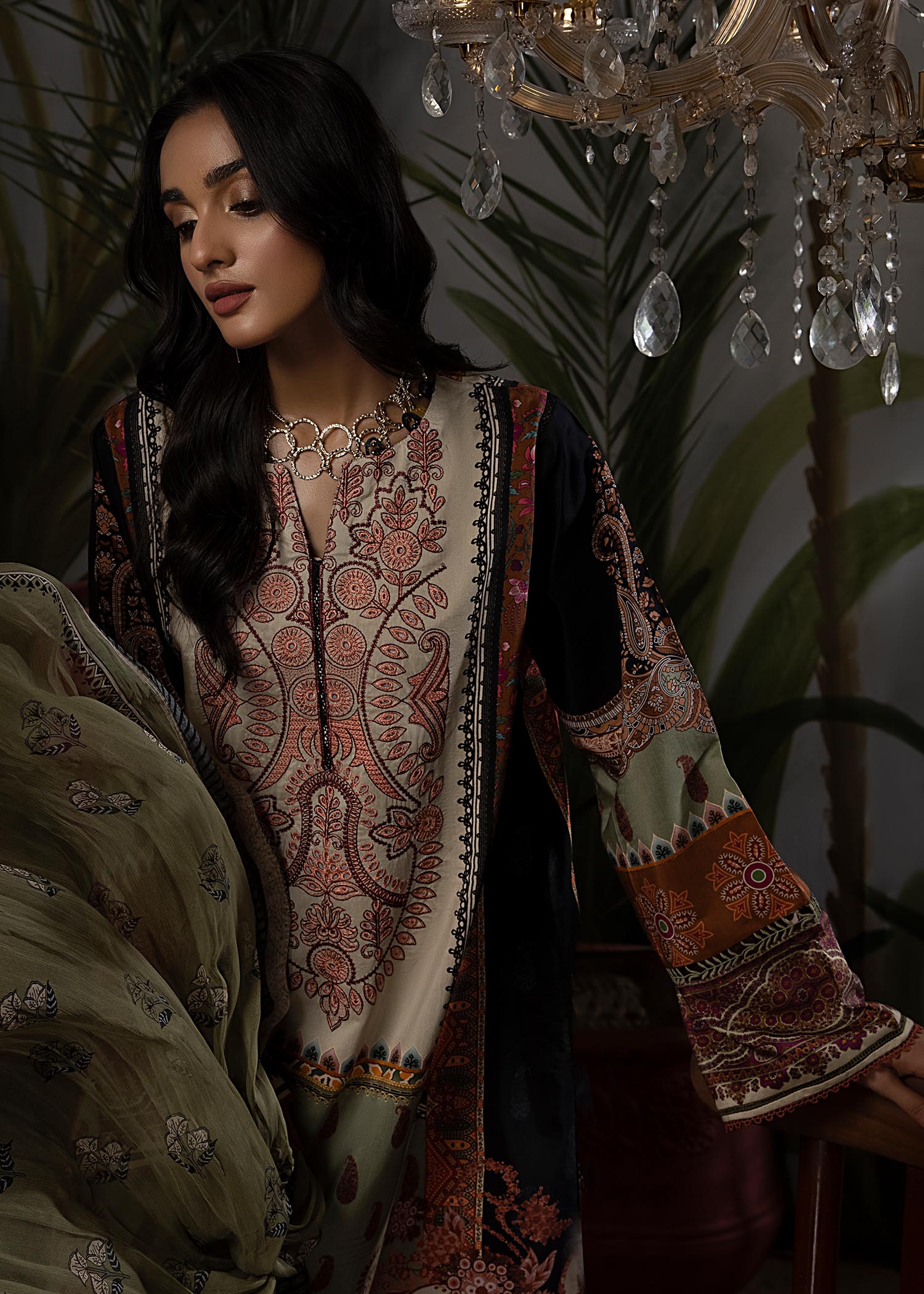 viscose Unstitched in Beige