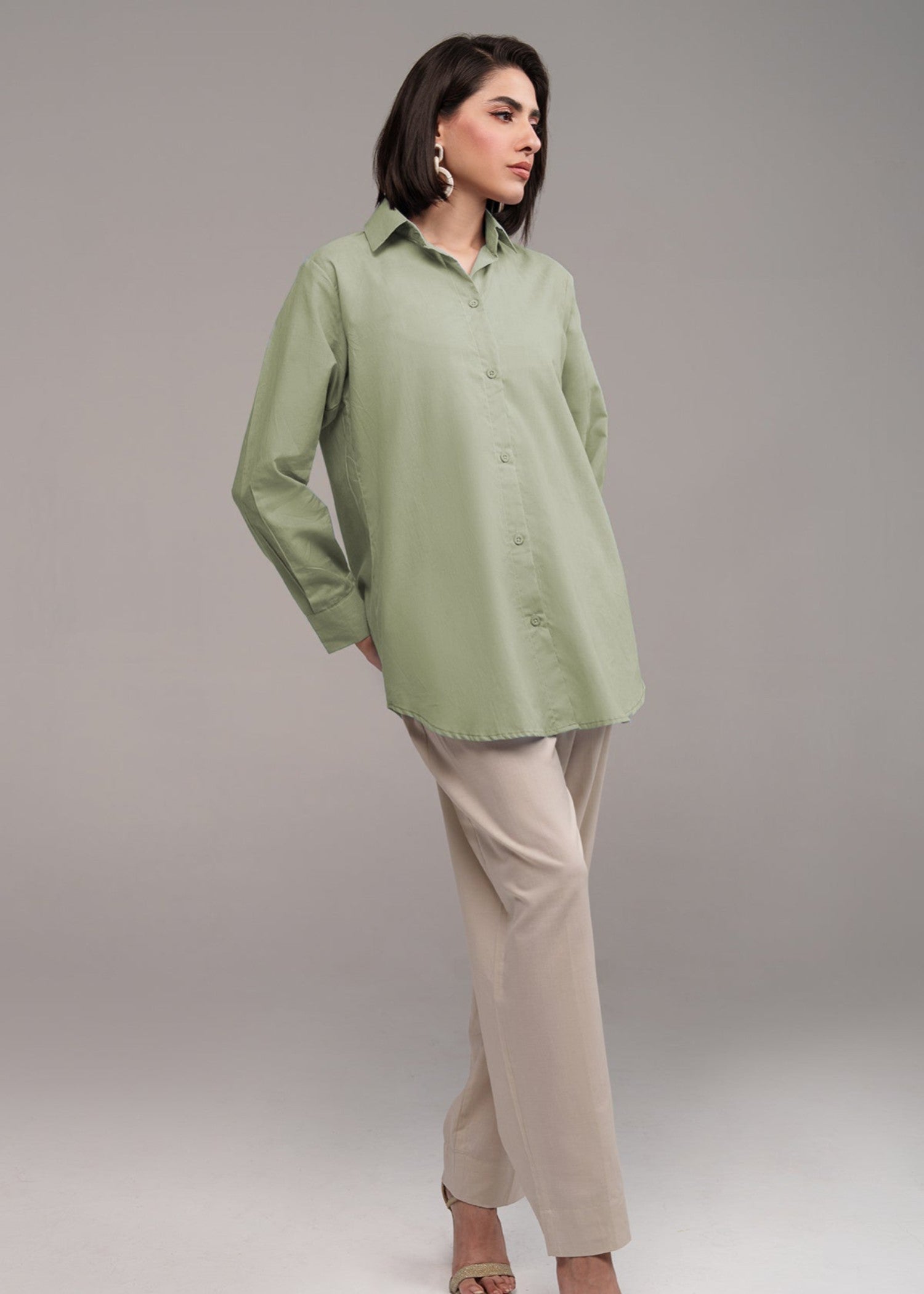 cambric Top in Mint green