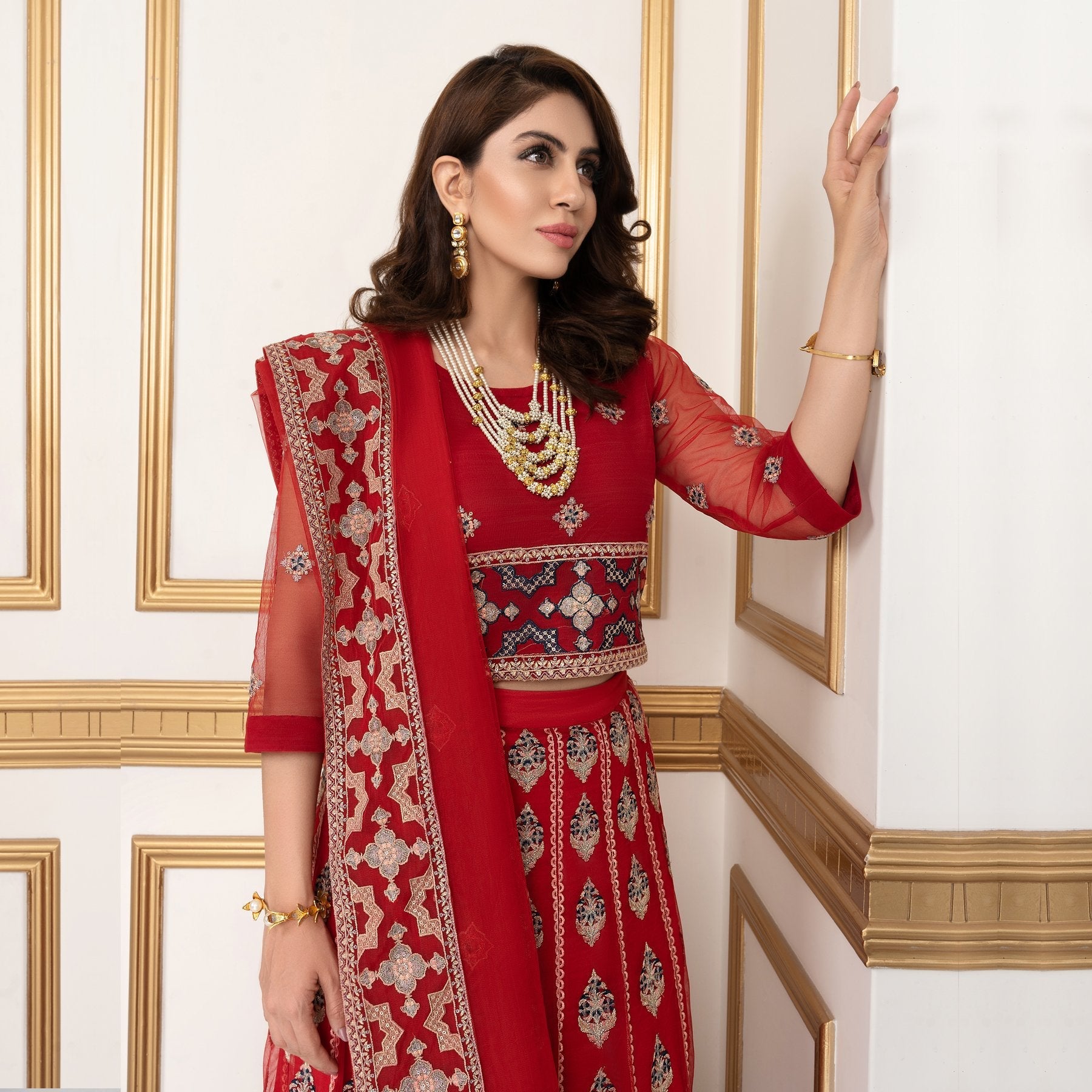 net Unstitched in Red