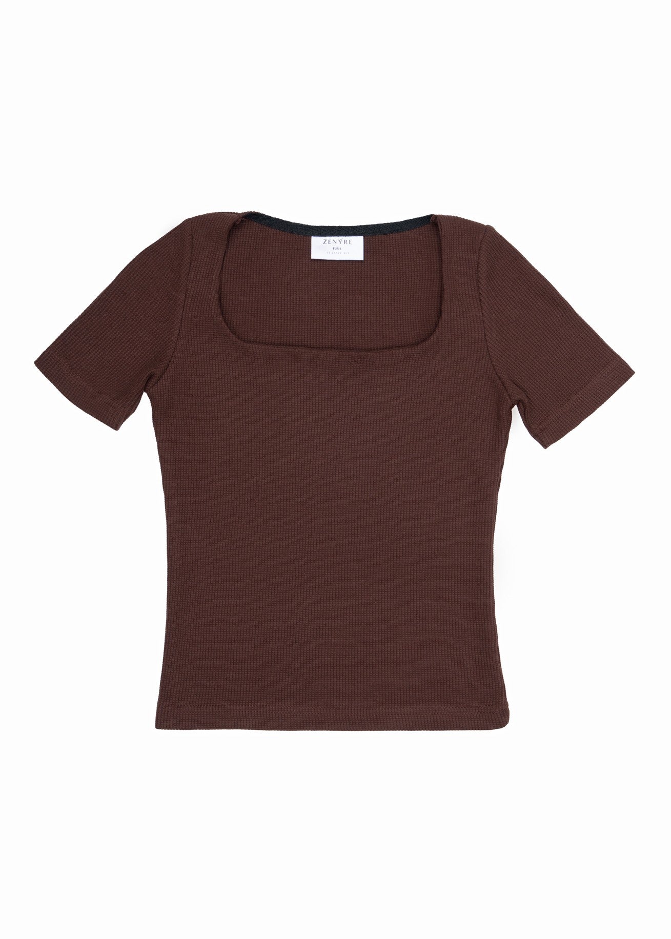cotton viscose Blouse in Chocolate brown