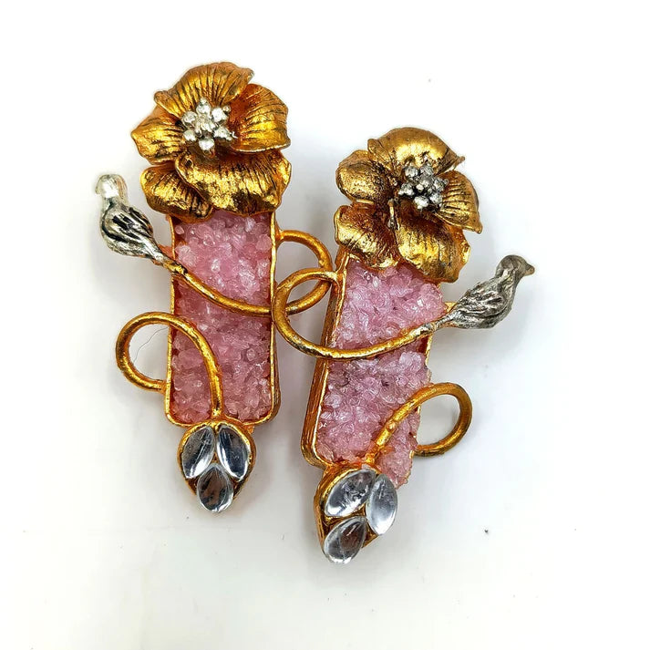 Earrings in Pink Color by - Trendy Women Earrings RIL0255