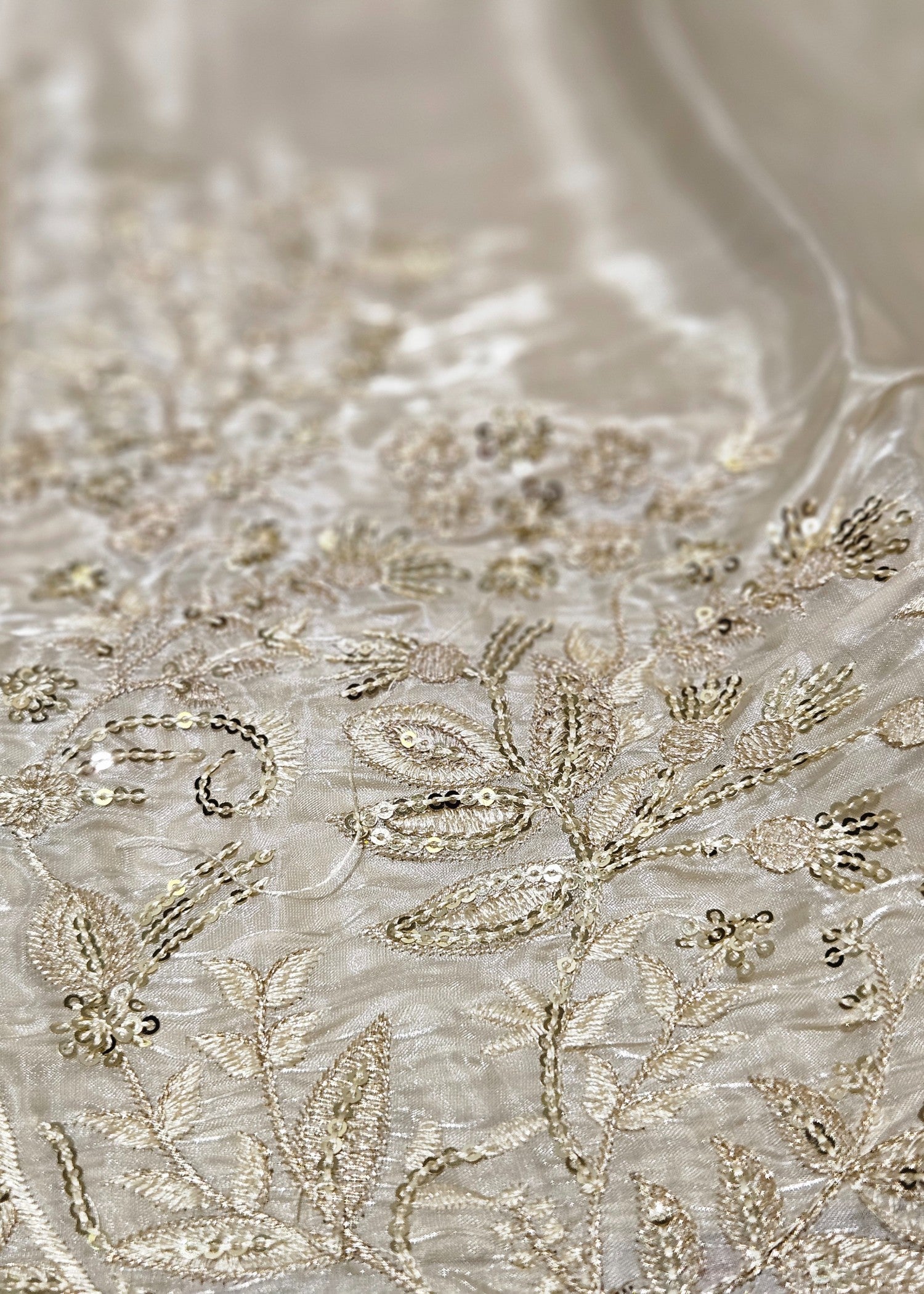 tissue silk Kurta Set in Gold