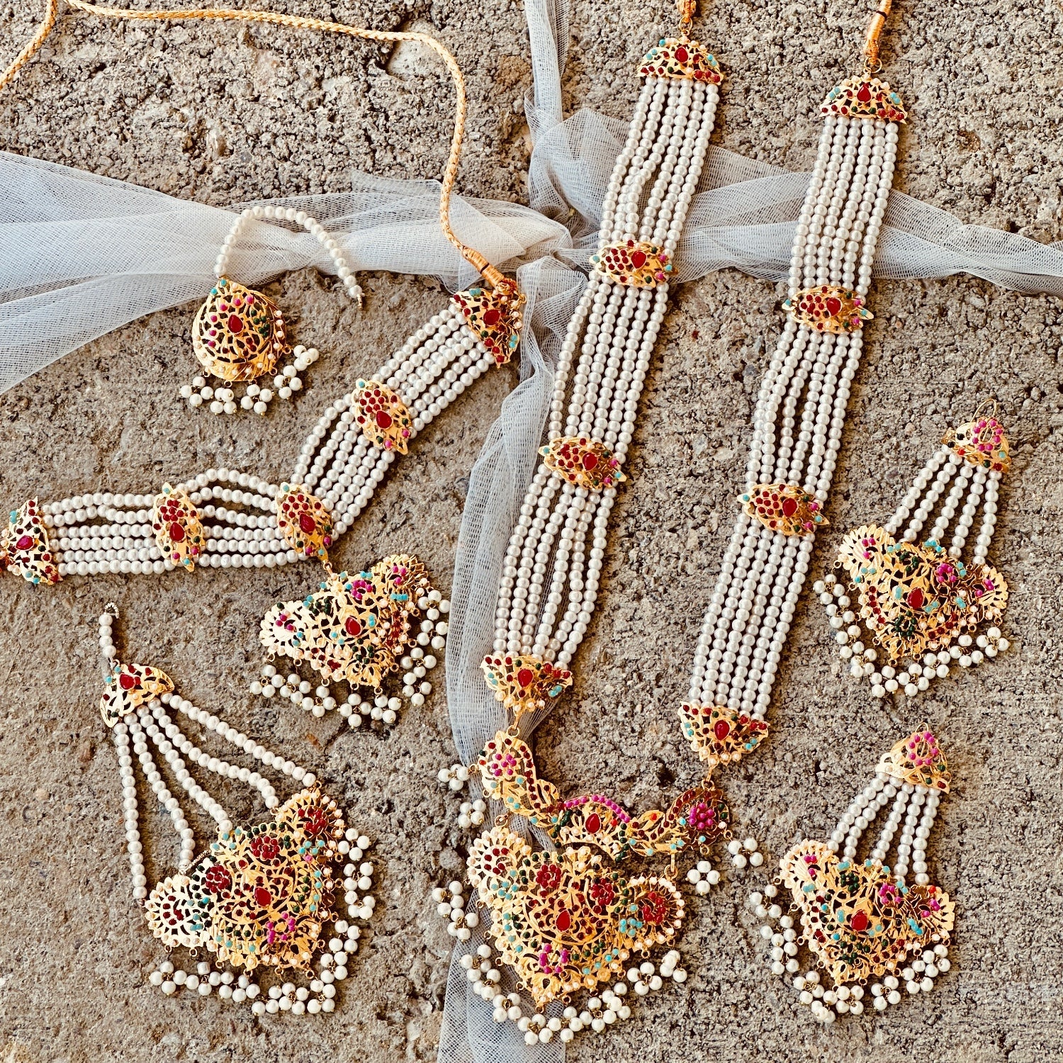Jewelry Set in Multi Color by - Trendy Women Jewelry Set WNH7671