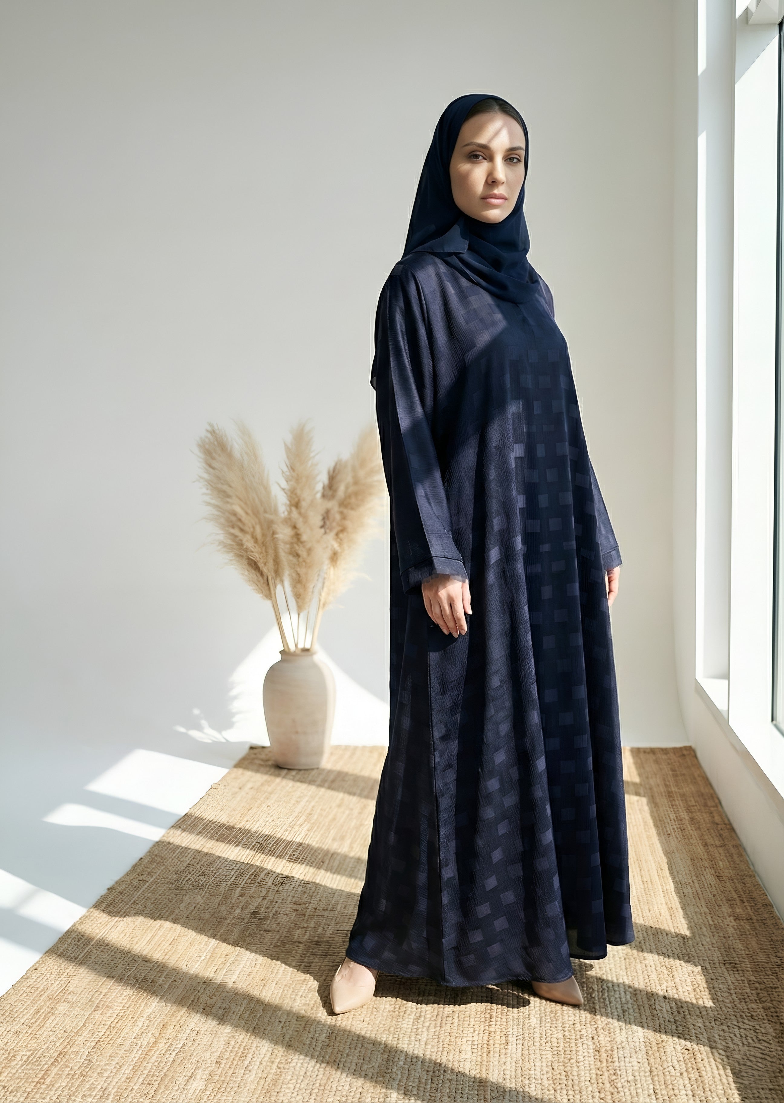 nidha Abaya in Blue
