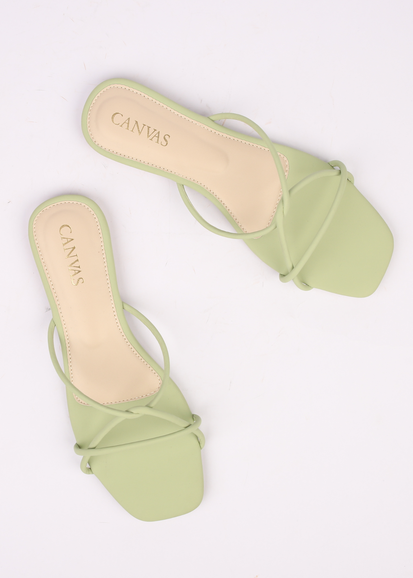 Slides in Sage green by - High Quality Women Slides QEB7101