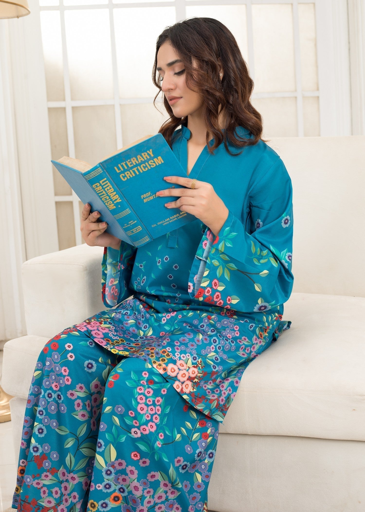 polyester crepe Co Ord Sets in Azure