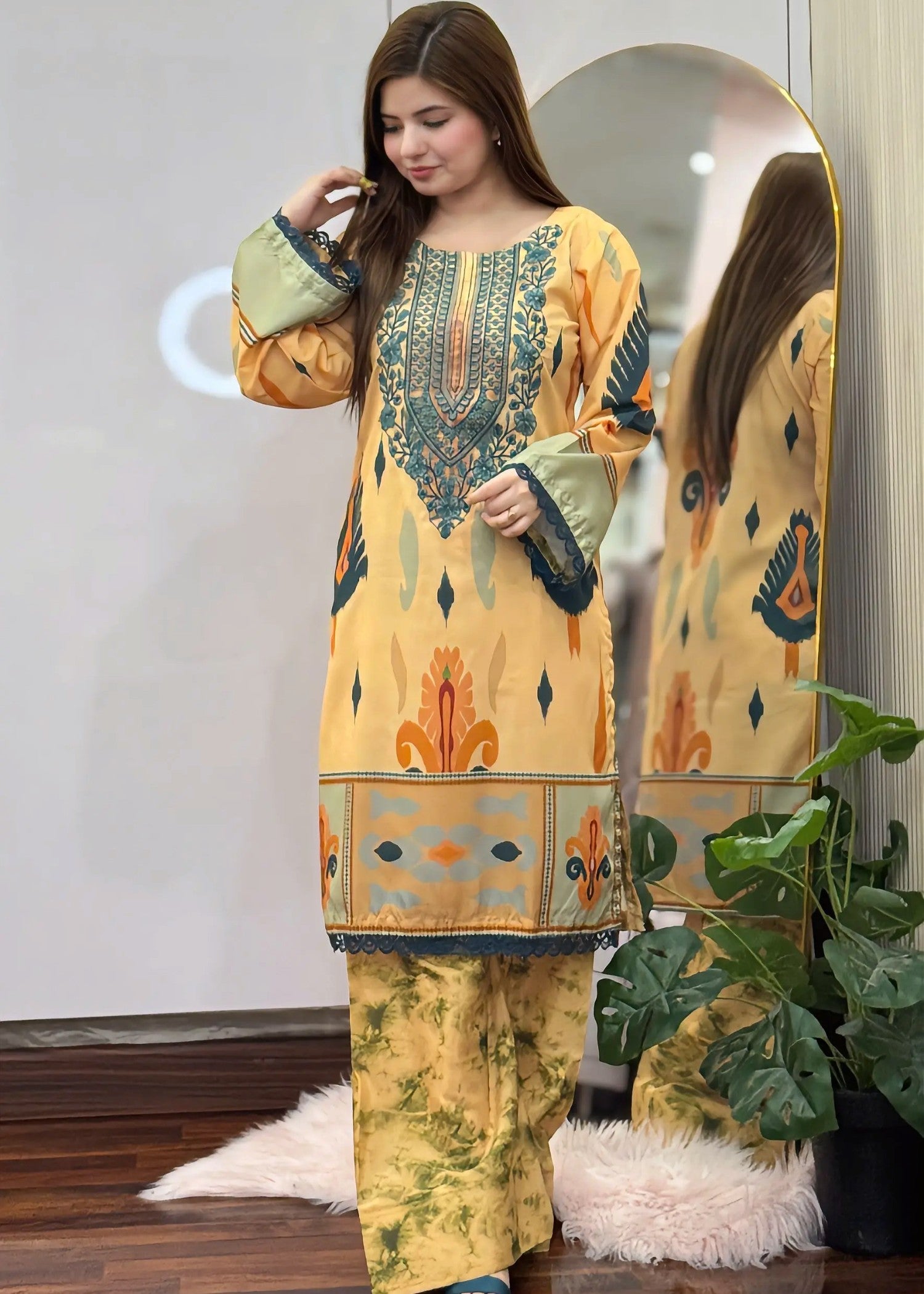 grip Kurta Set in Multi