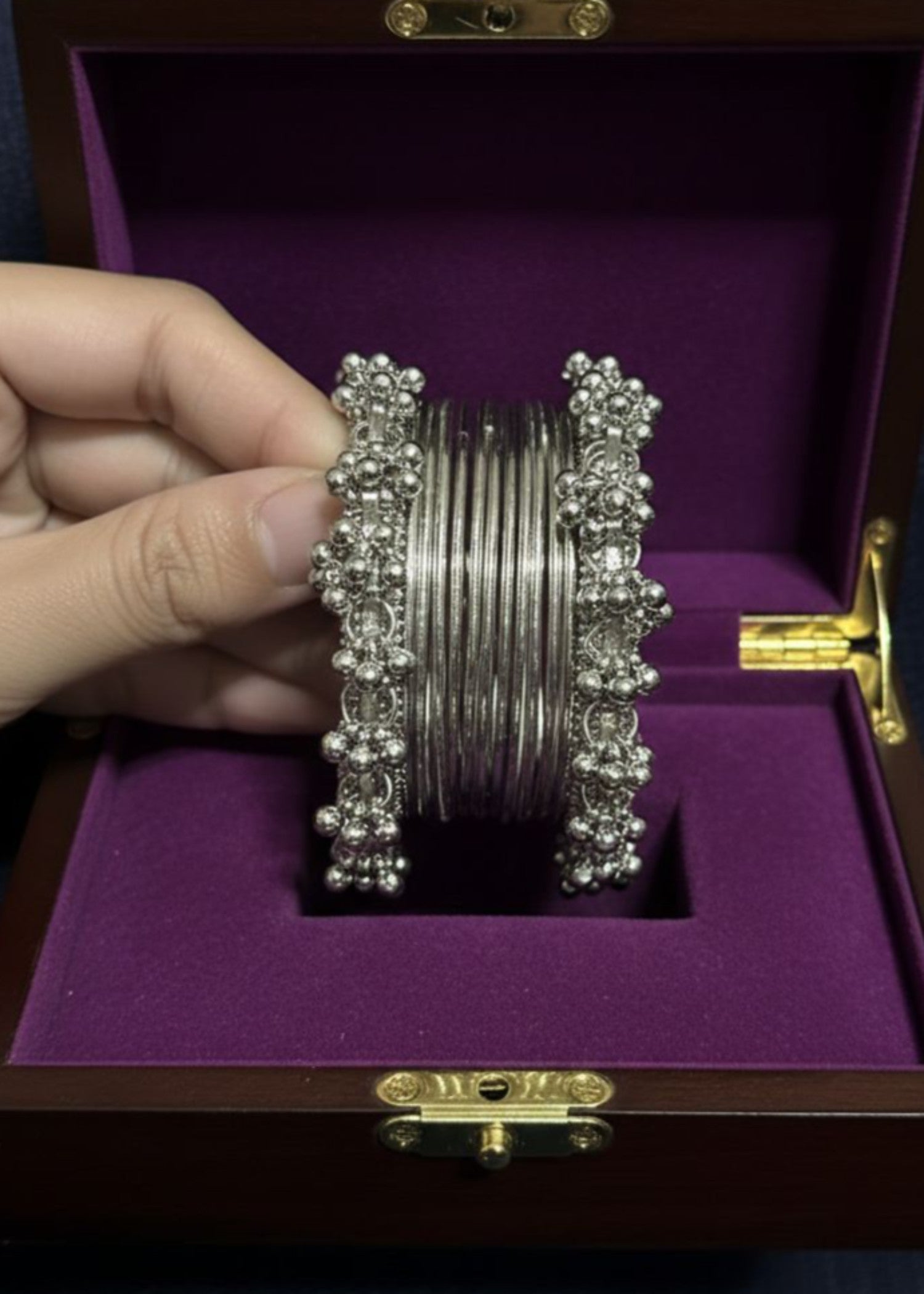 Bangles in Silver Color by - Trendy Women Bangles LAA1559