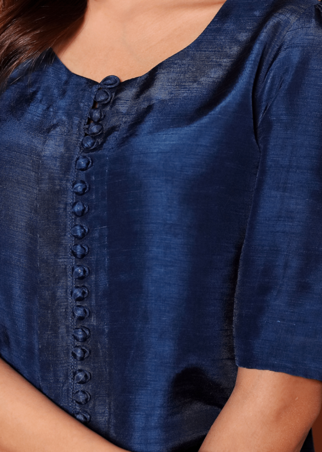 indian raw silk Kurta Set in Blue