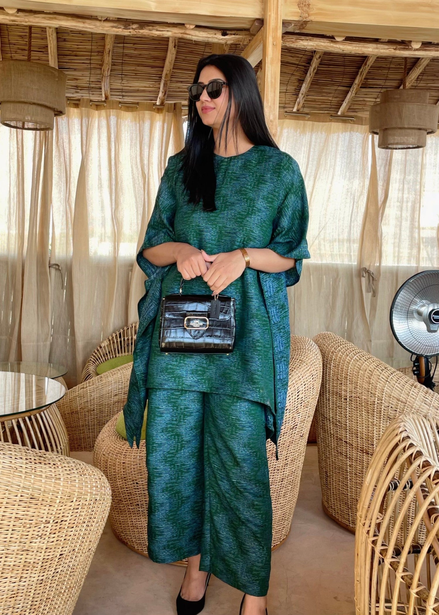 khaddar Unstitched in Green