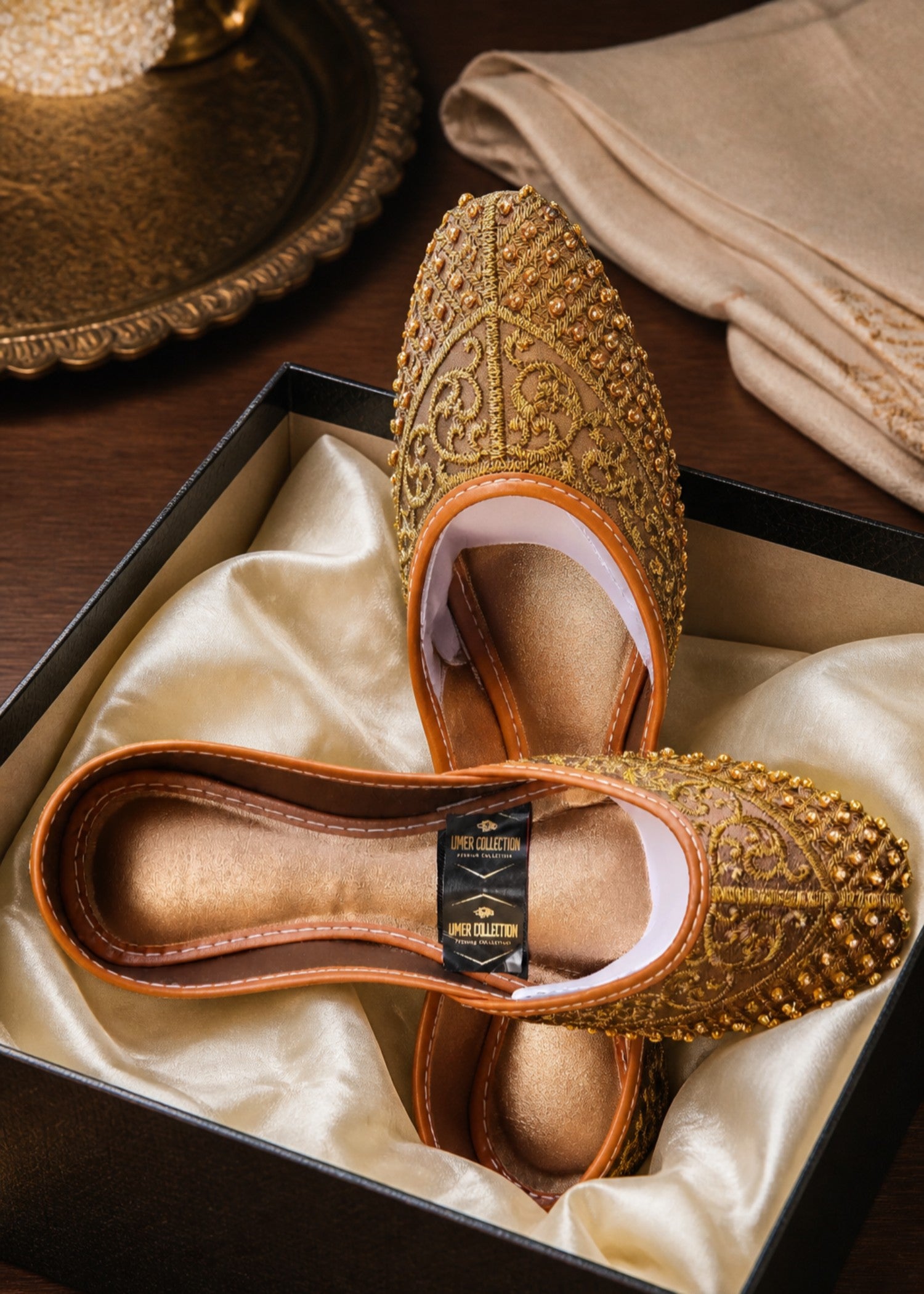Khussa in Brown by - High Quality Women Khussa WRI1293