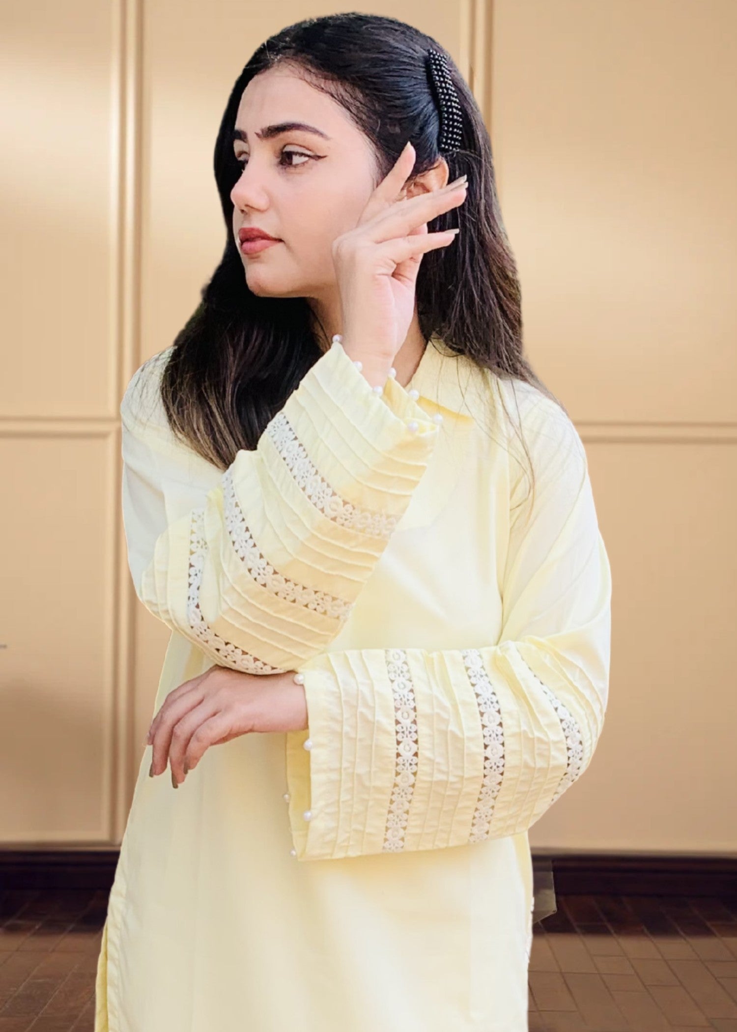 cotton satin Co Ord Sets in Yellow