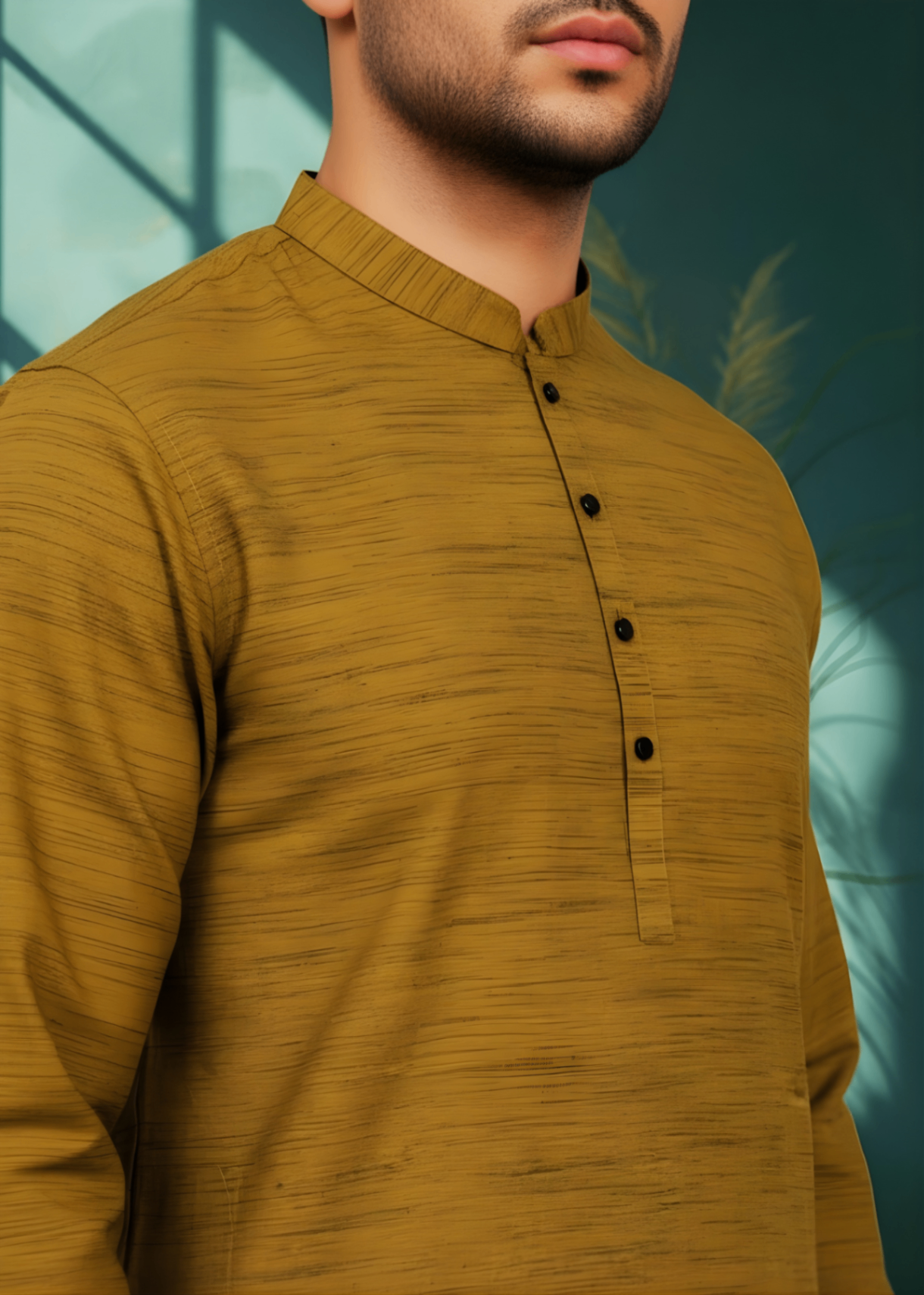 cotton linen Kurta in Olive green