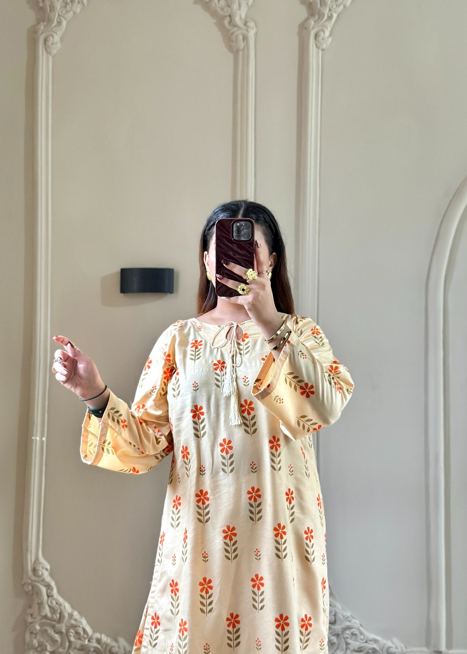 arabic lawn Co Ord Sets in Marmalade orange