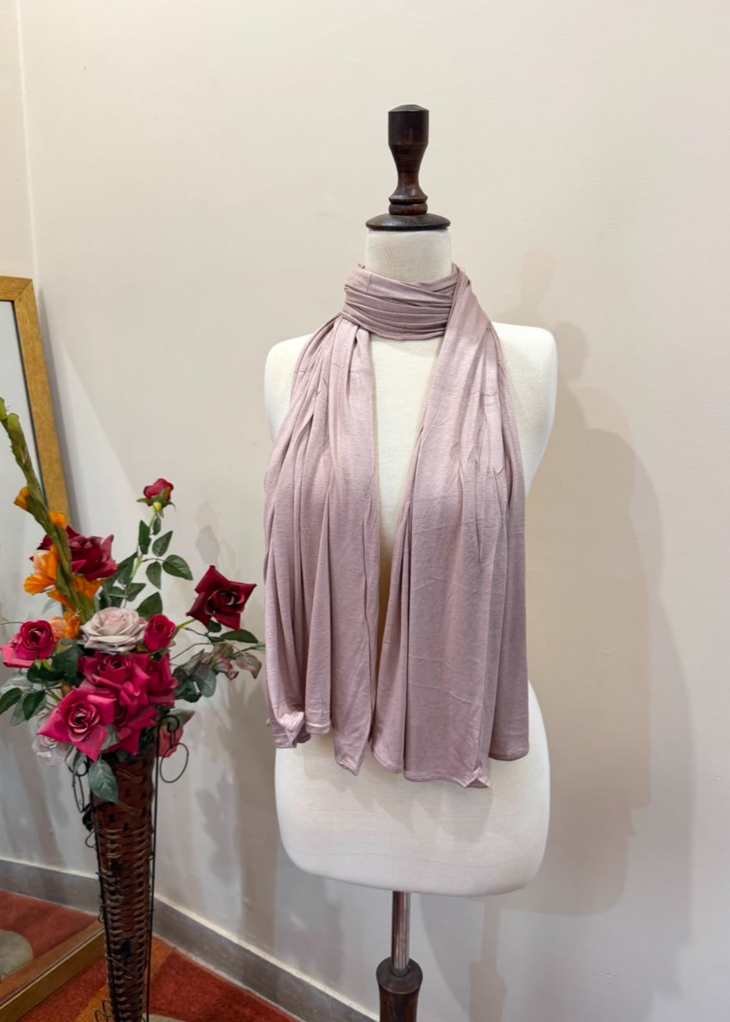 jersey knit Hijab in Rose pink