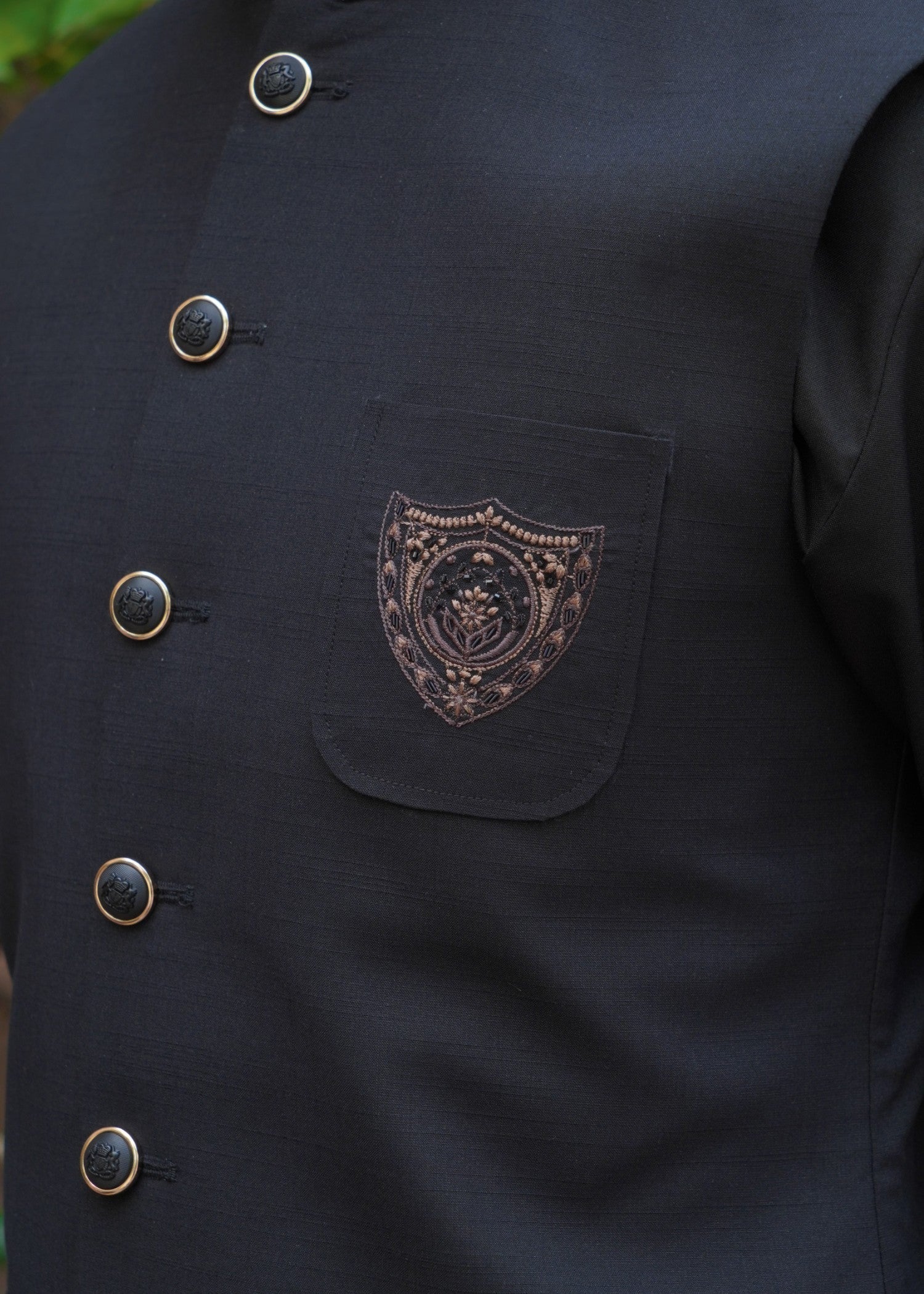 wool Waistcoat in Black