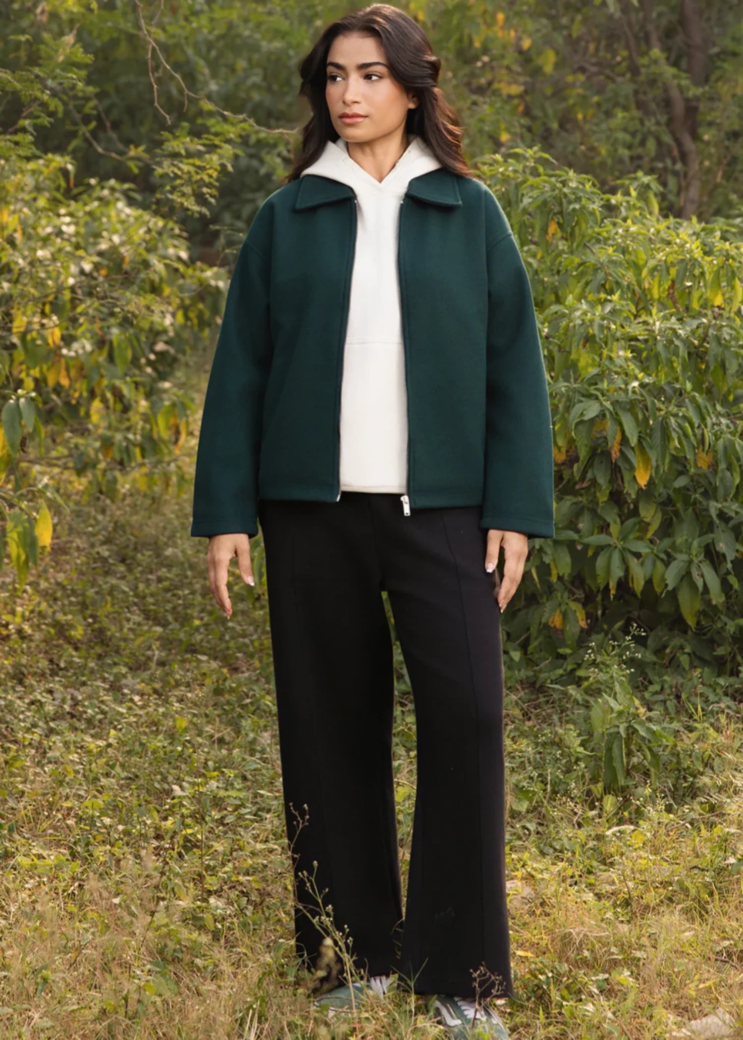 felted wool Jacket in Teal