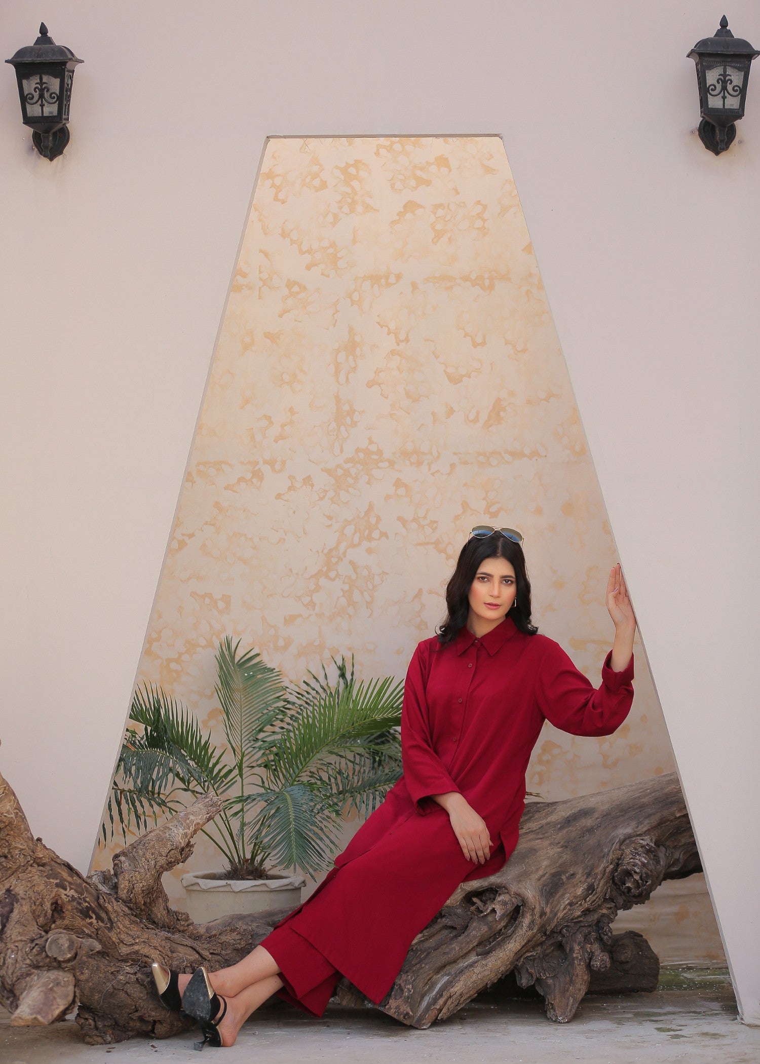 marina Co ord Sets in Maroon