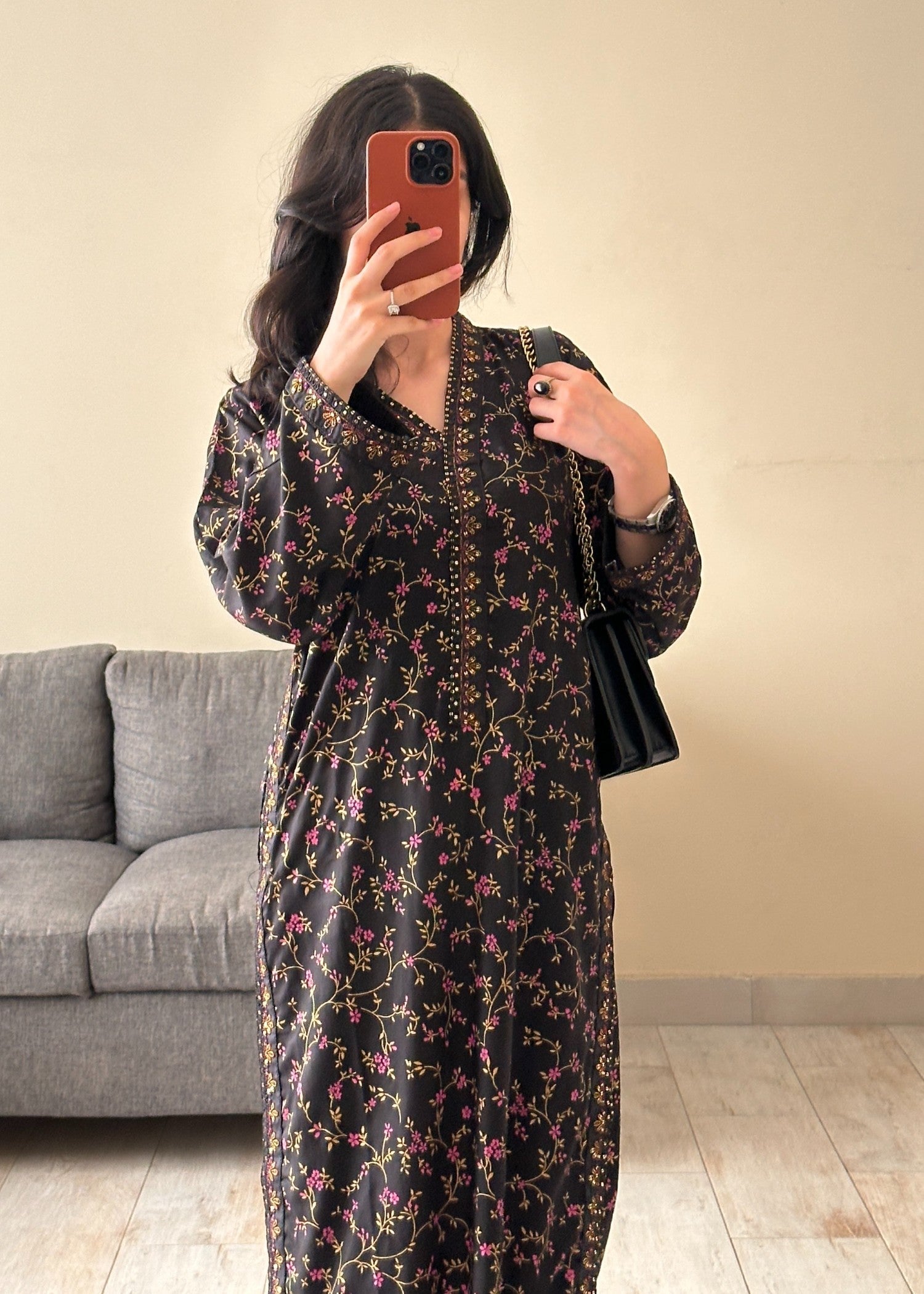 lawn cotton Co Ord Sets in Black