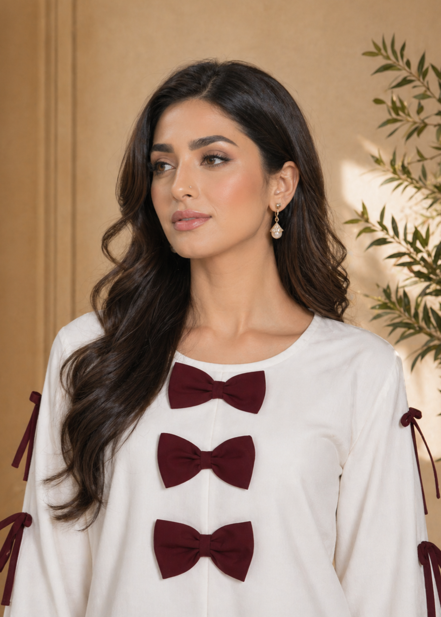 grip Maxi in Maroon, white