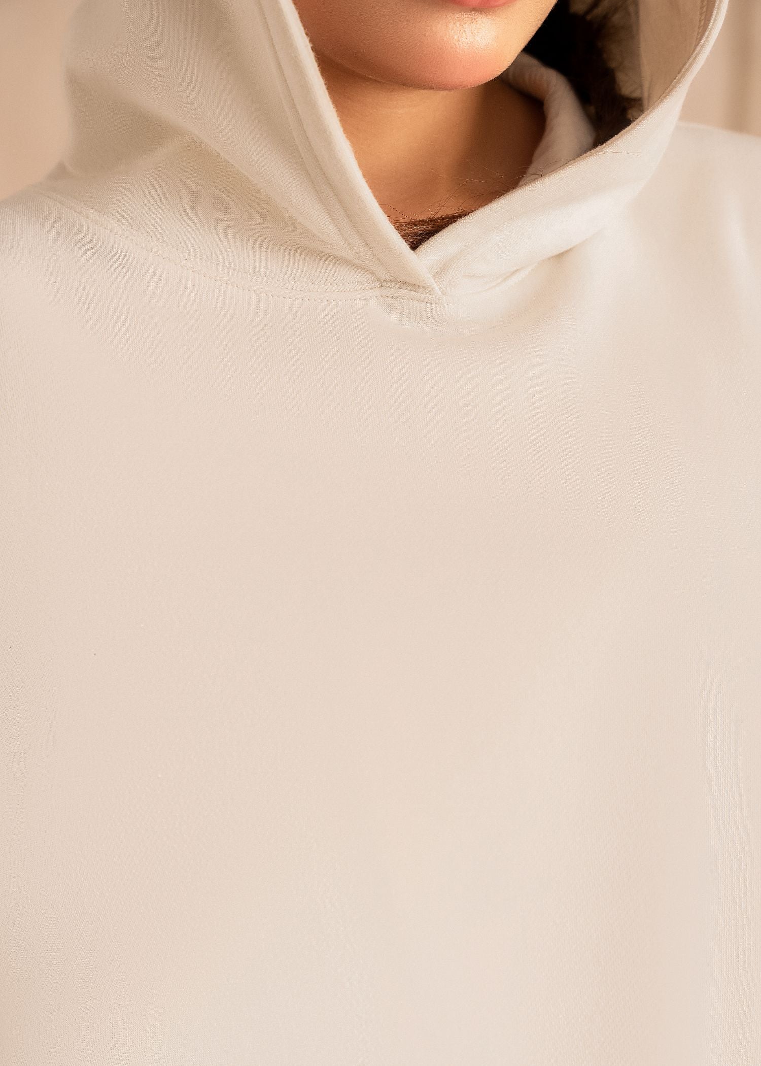 fleece Hoodie in White