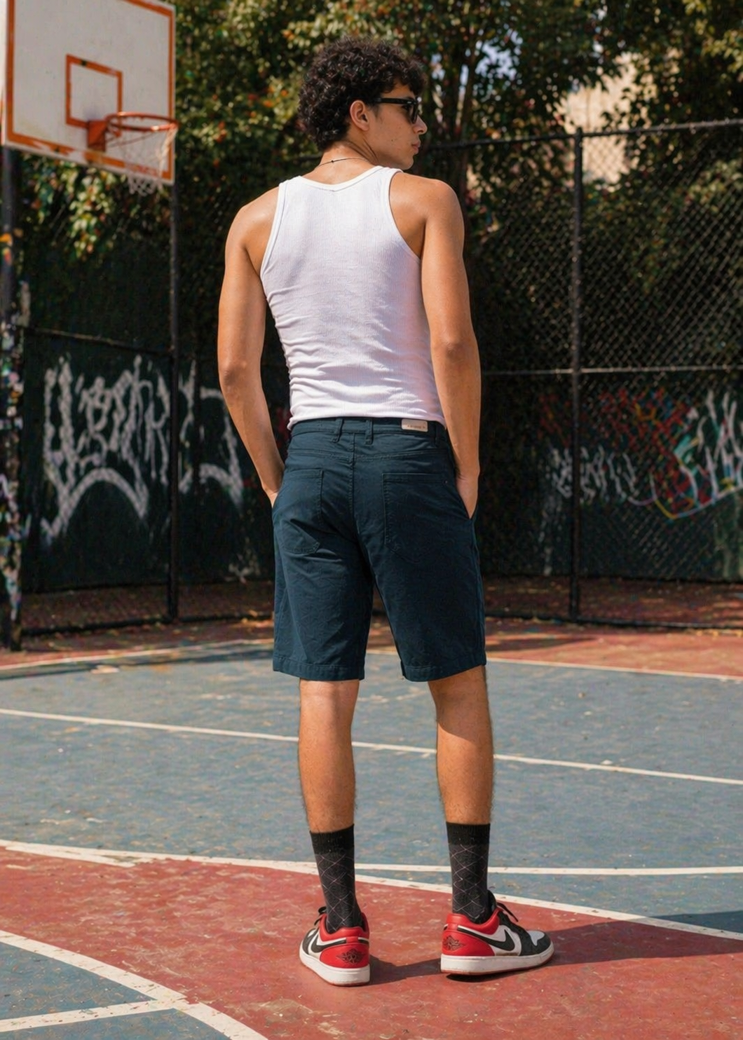 denim Shorts in Navy blue