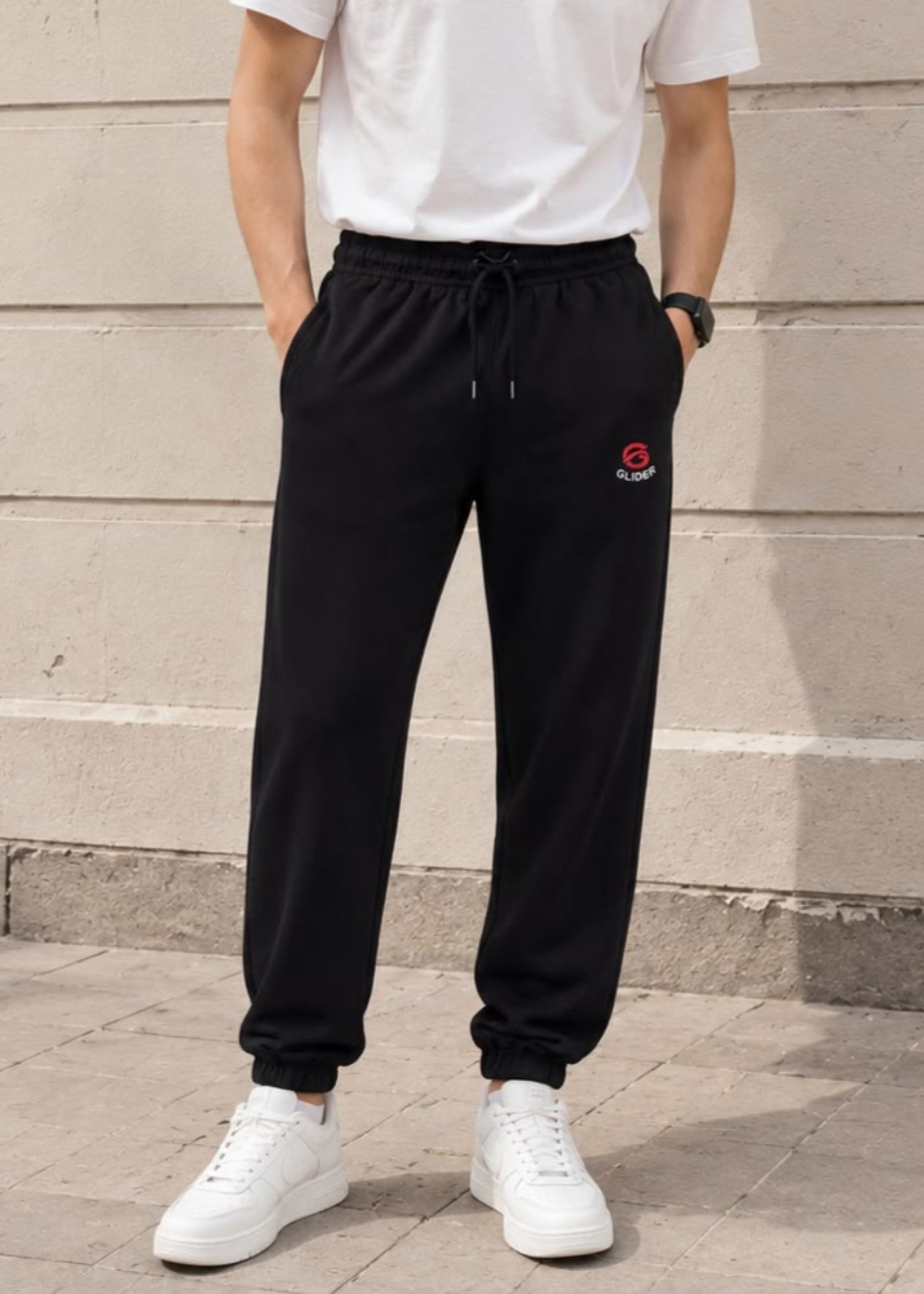 cotton Jogger Pants in Black