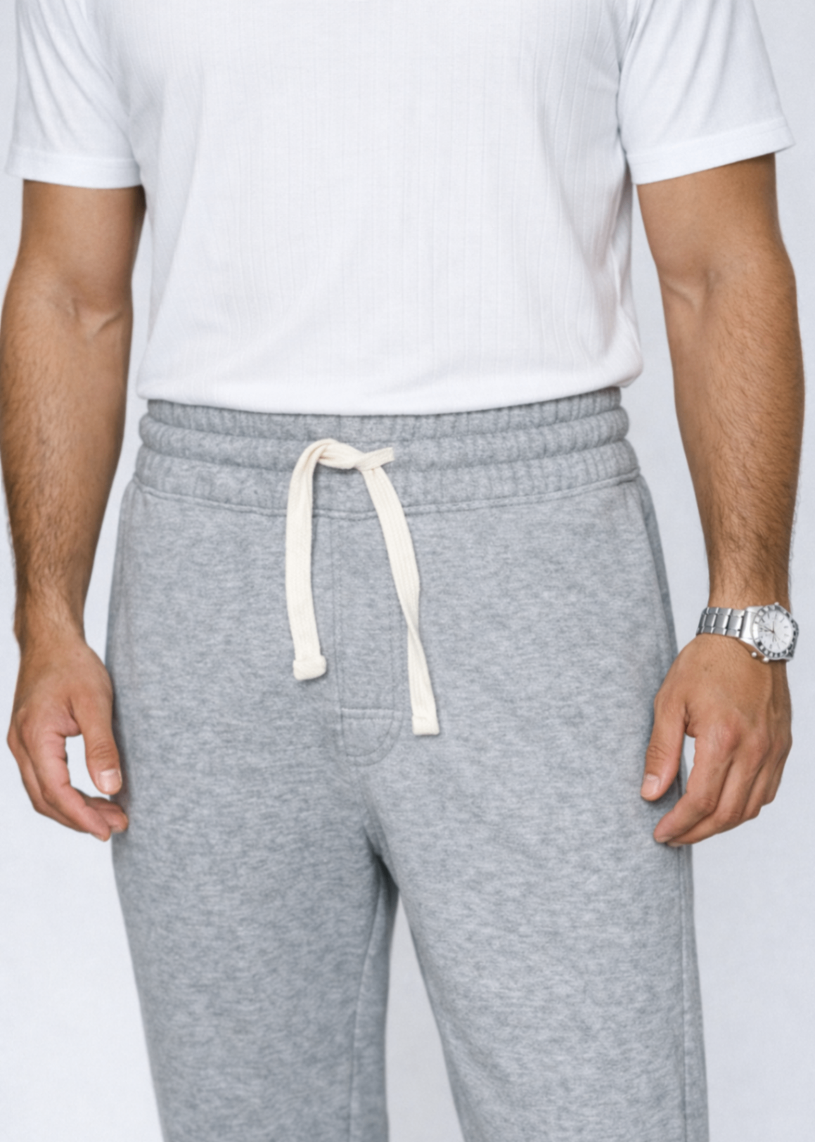 fleece Trousers in Light grey