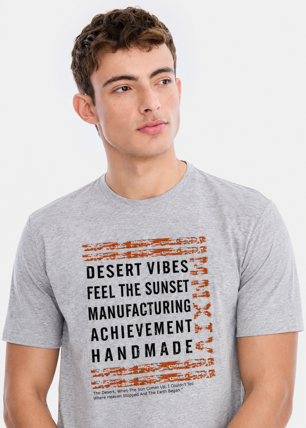 cotton T Shirt in Platinum, light grey