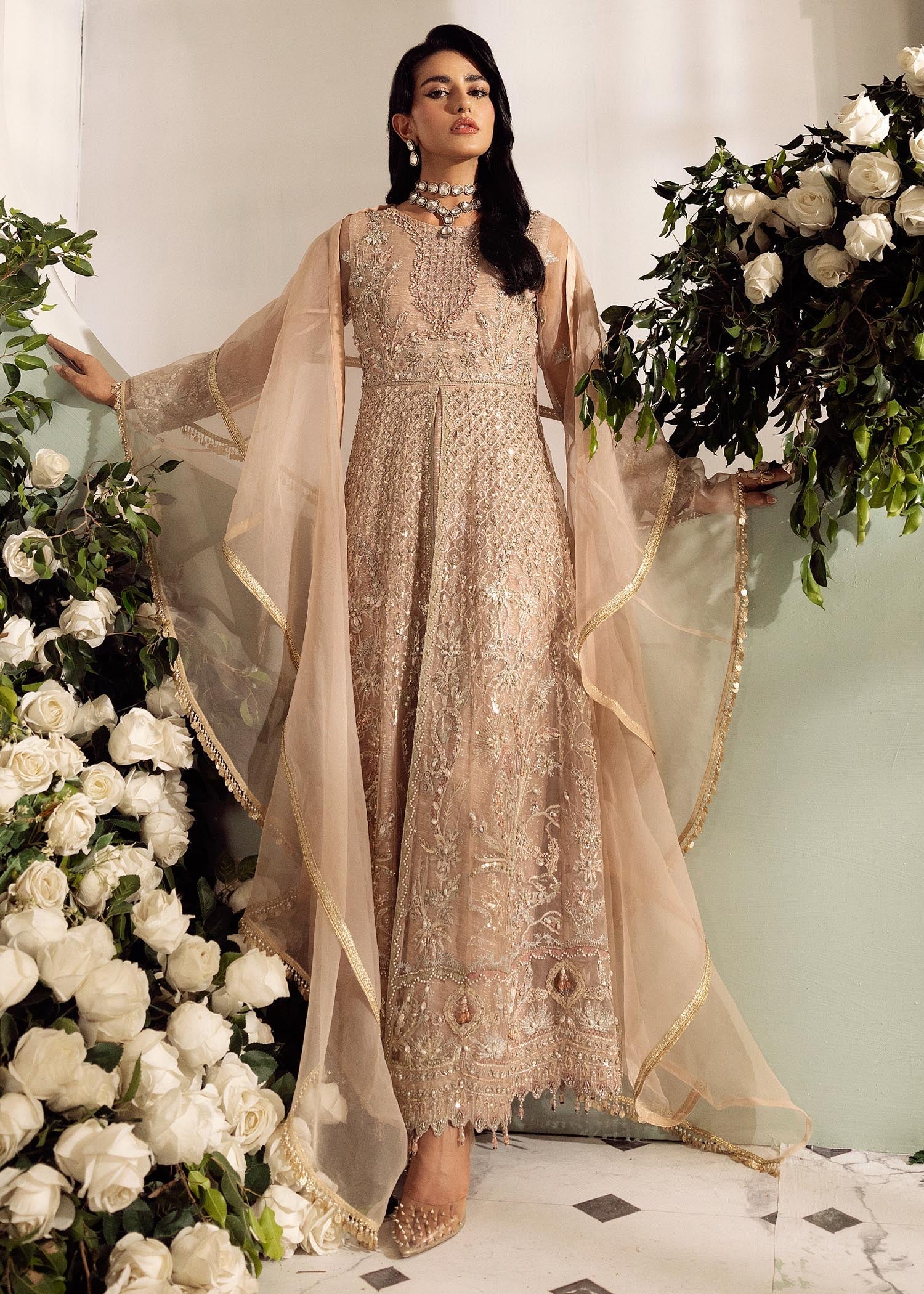 organza Maxi in Pale pink