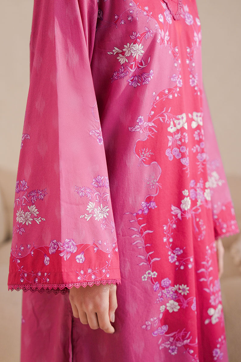 lawn Unstitched in Hot pink