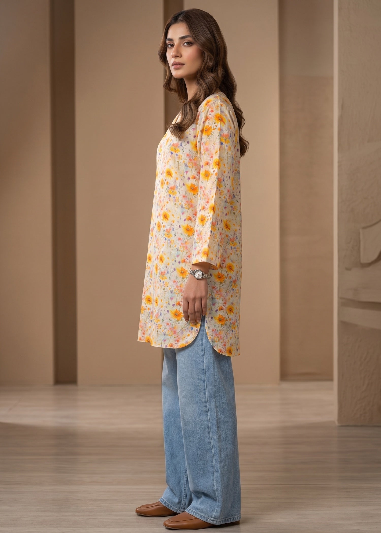 lawn cotton Kurti in Multi
