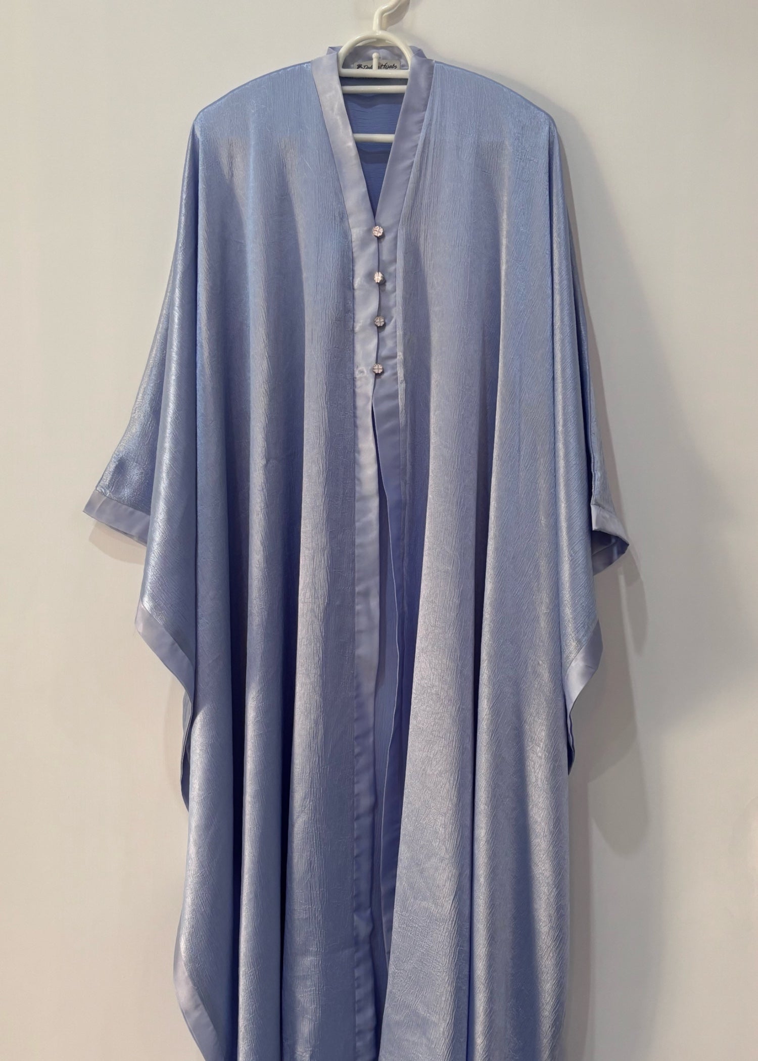 poly silk Abaya in Light blue