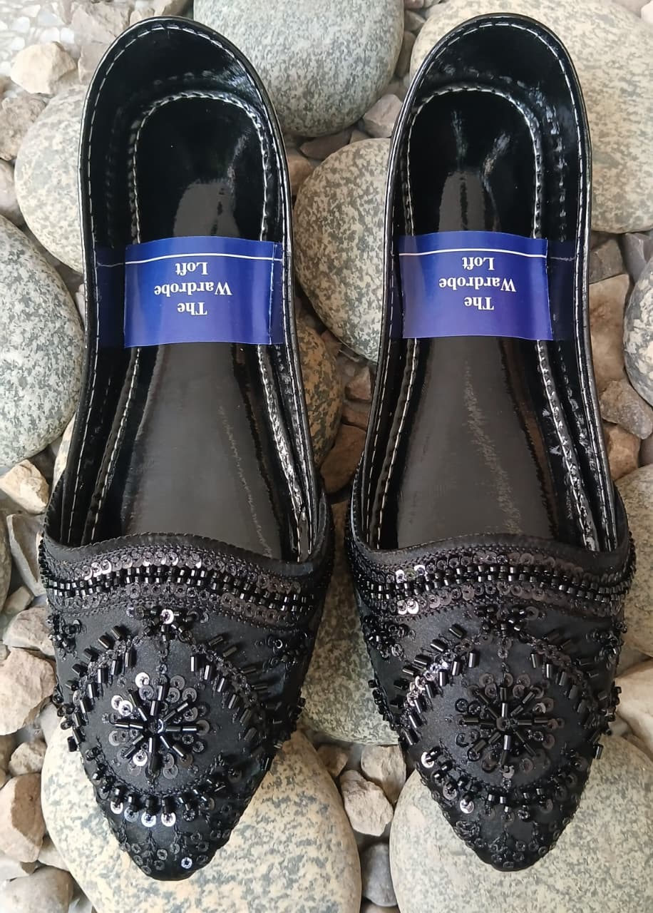 Khussa in Black by - High Quality Women Khussa BLF3297