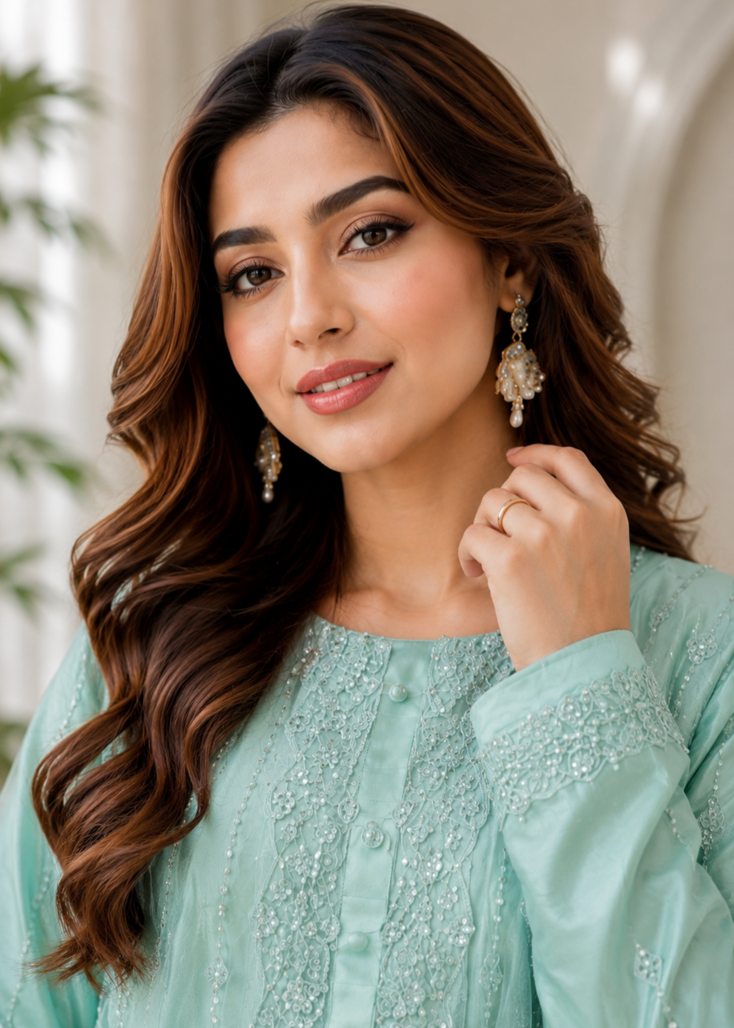 net Pishwas in Parrot green