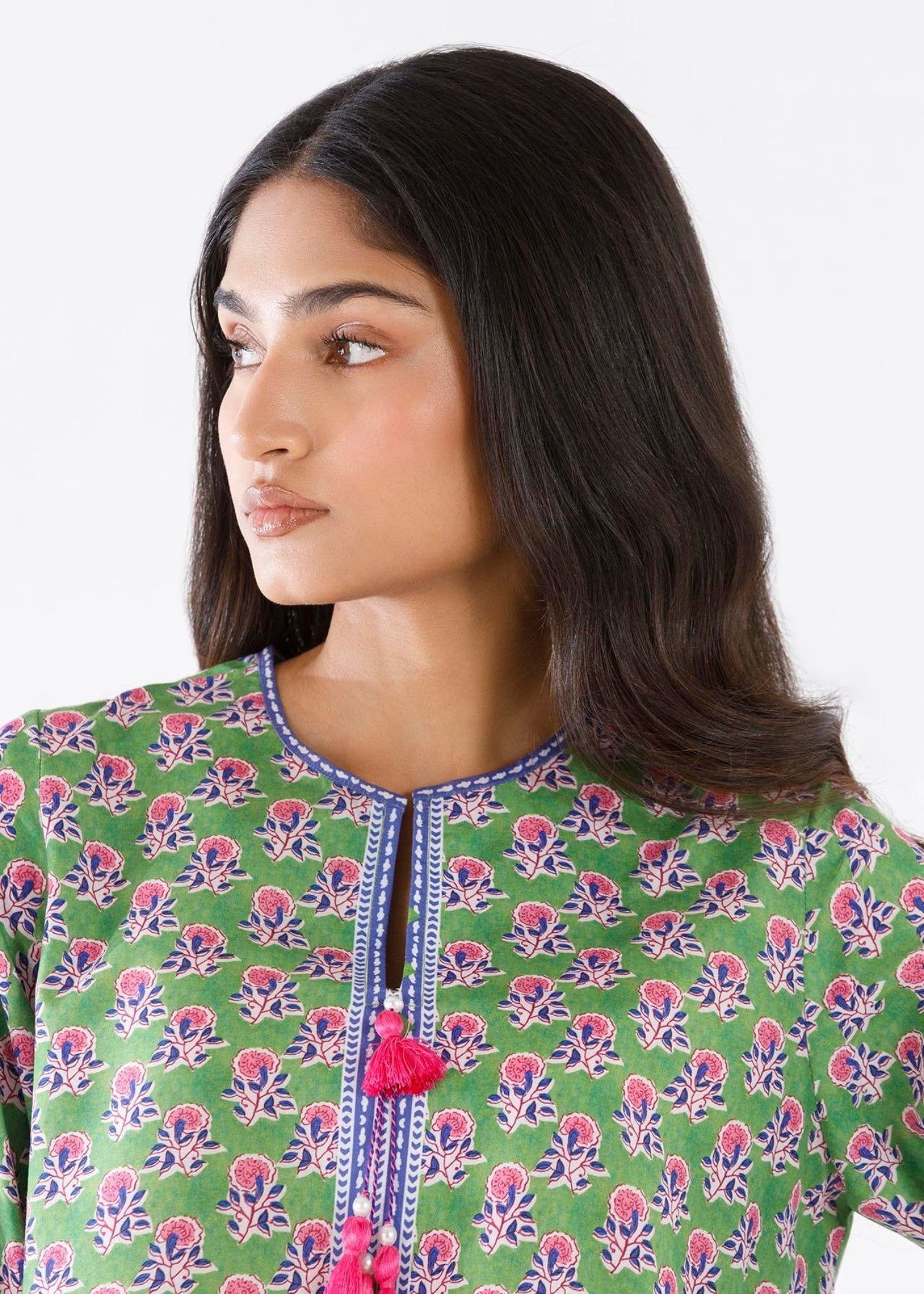 viscose Kurta Set in Sage green