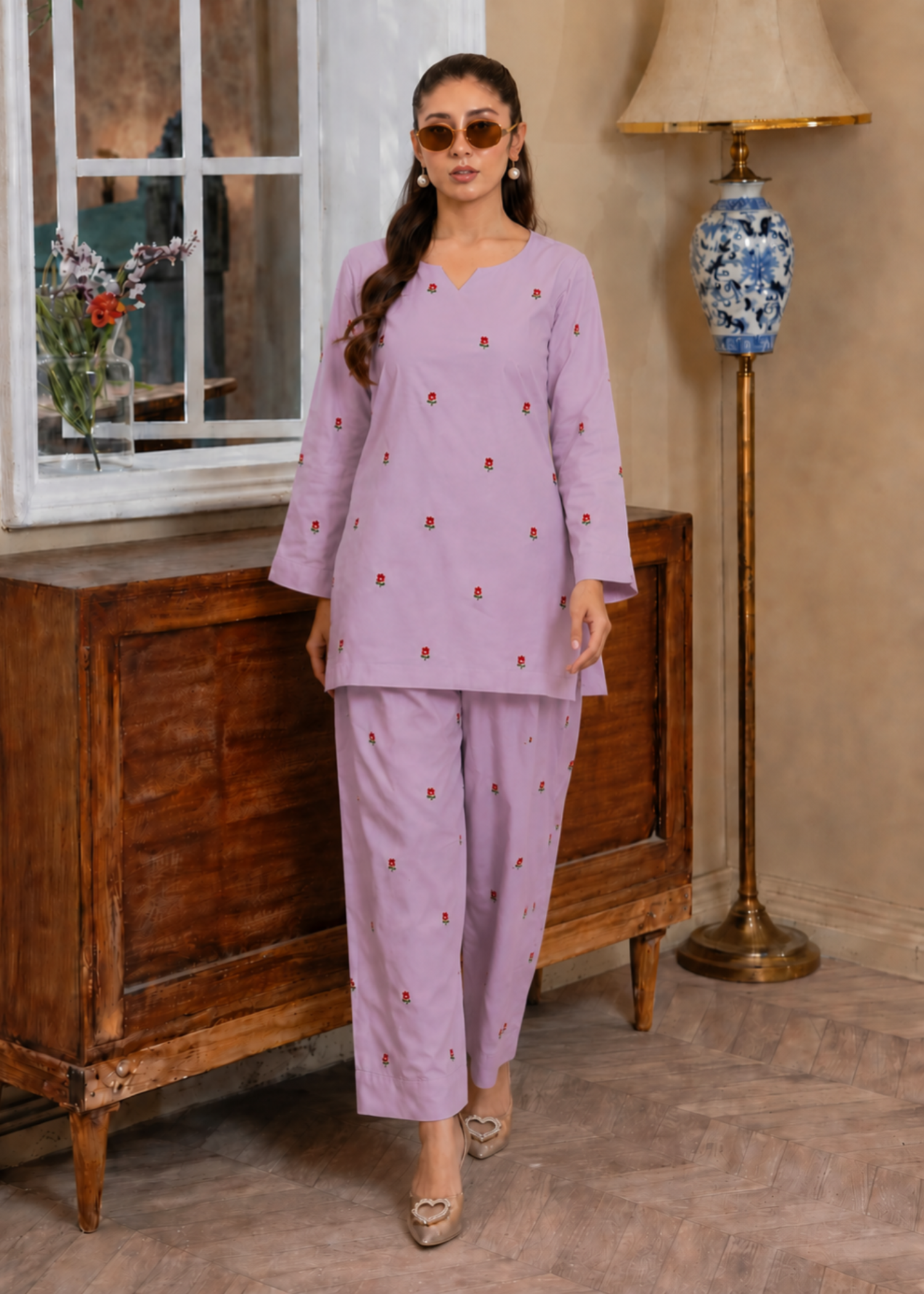 lawn Co Ord Sets in Lavender