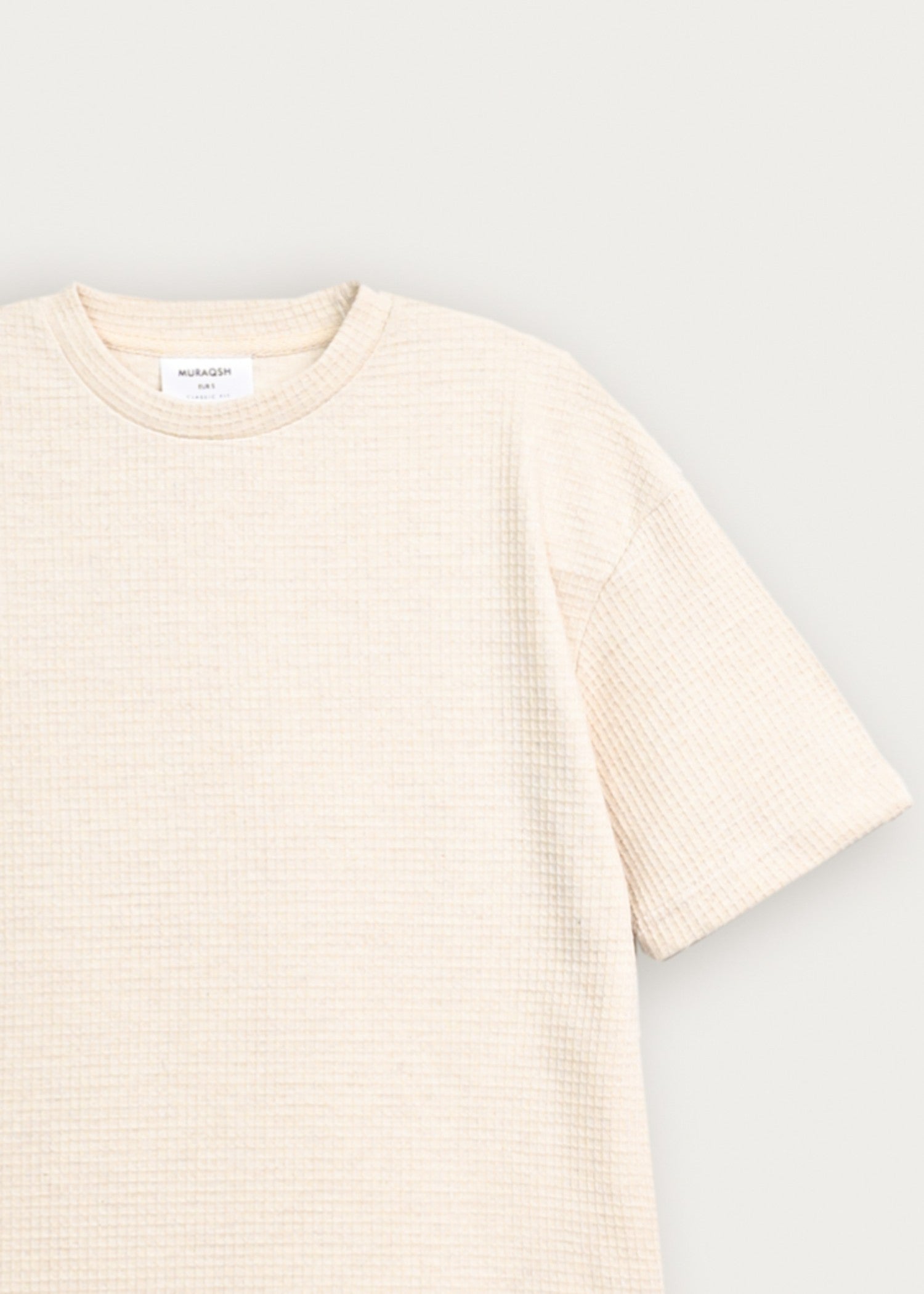 cotton T Shirt in Off-white by MINT By Muraqsh
