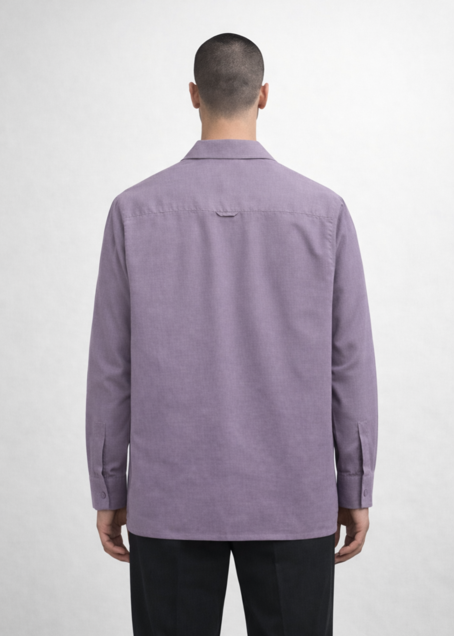 cotton linen Casual Shirt in Purple mountain majesty
