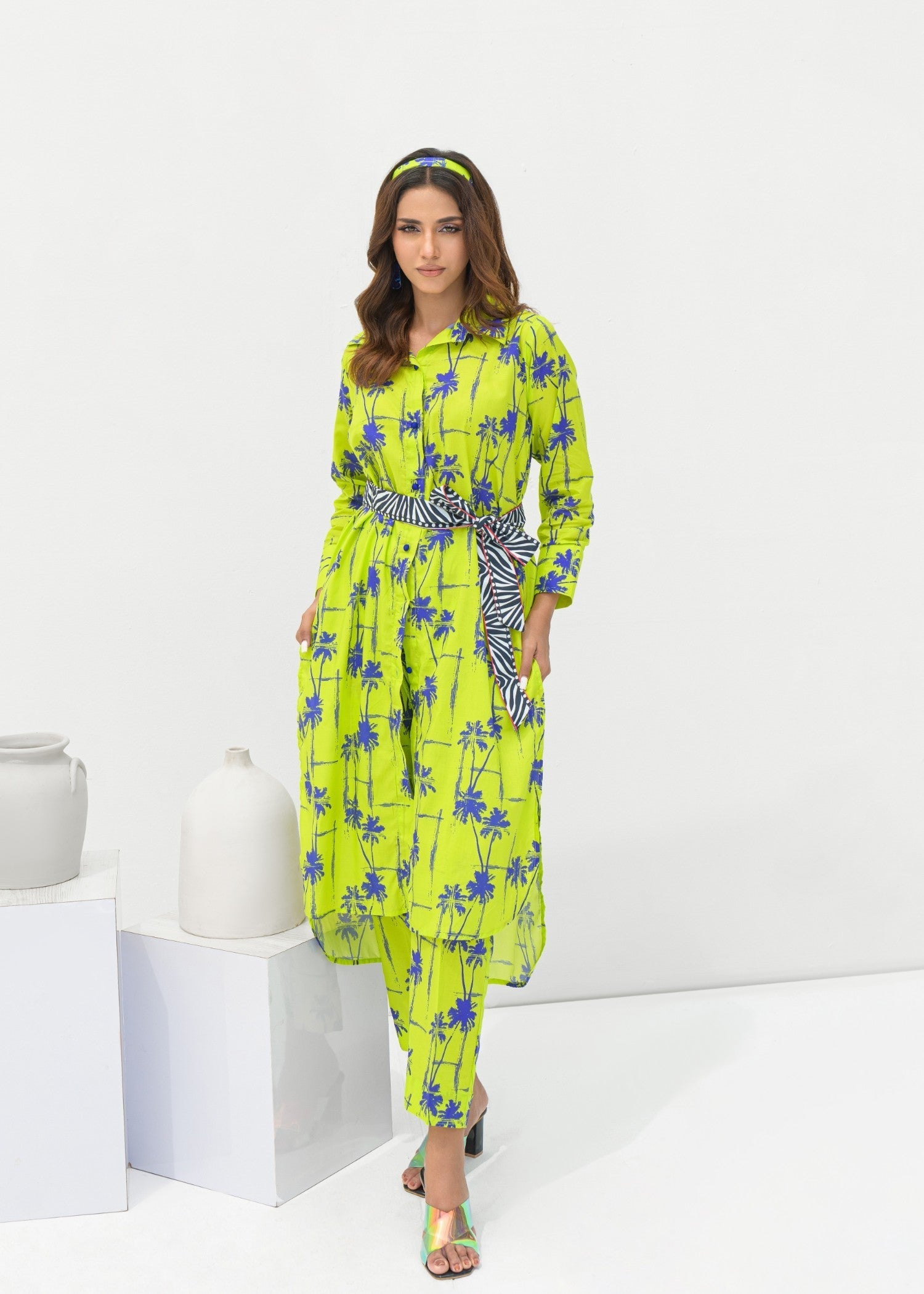 cambric Co Ord Sets in Neon green