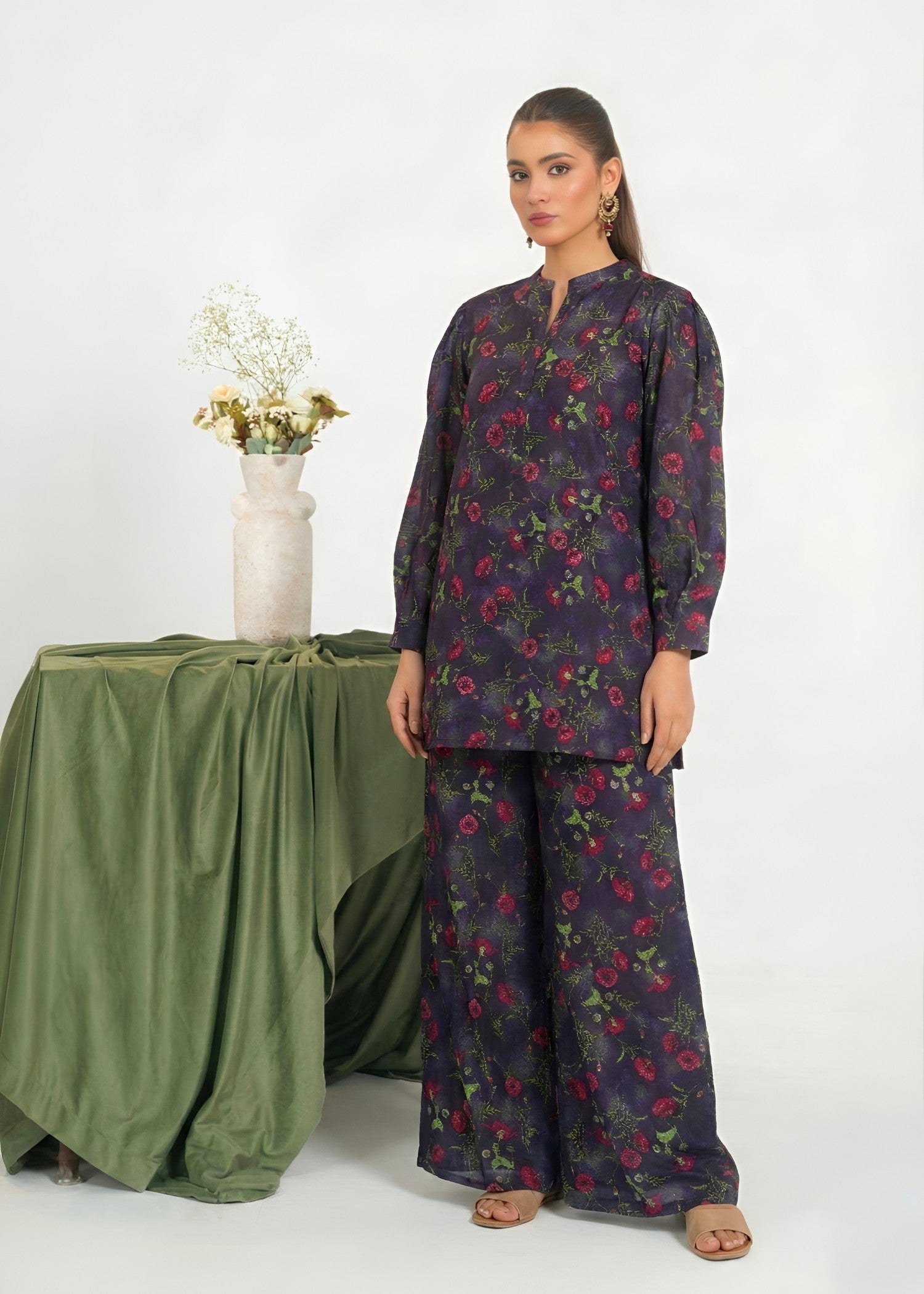linen Co Ord Sets in Purple