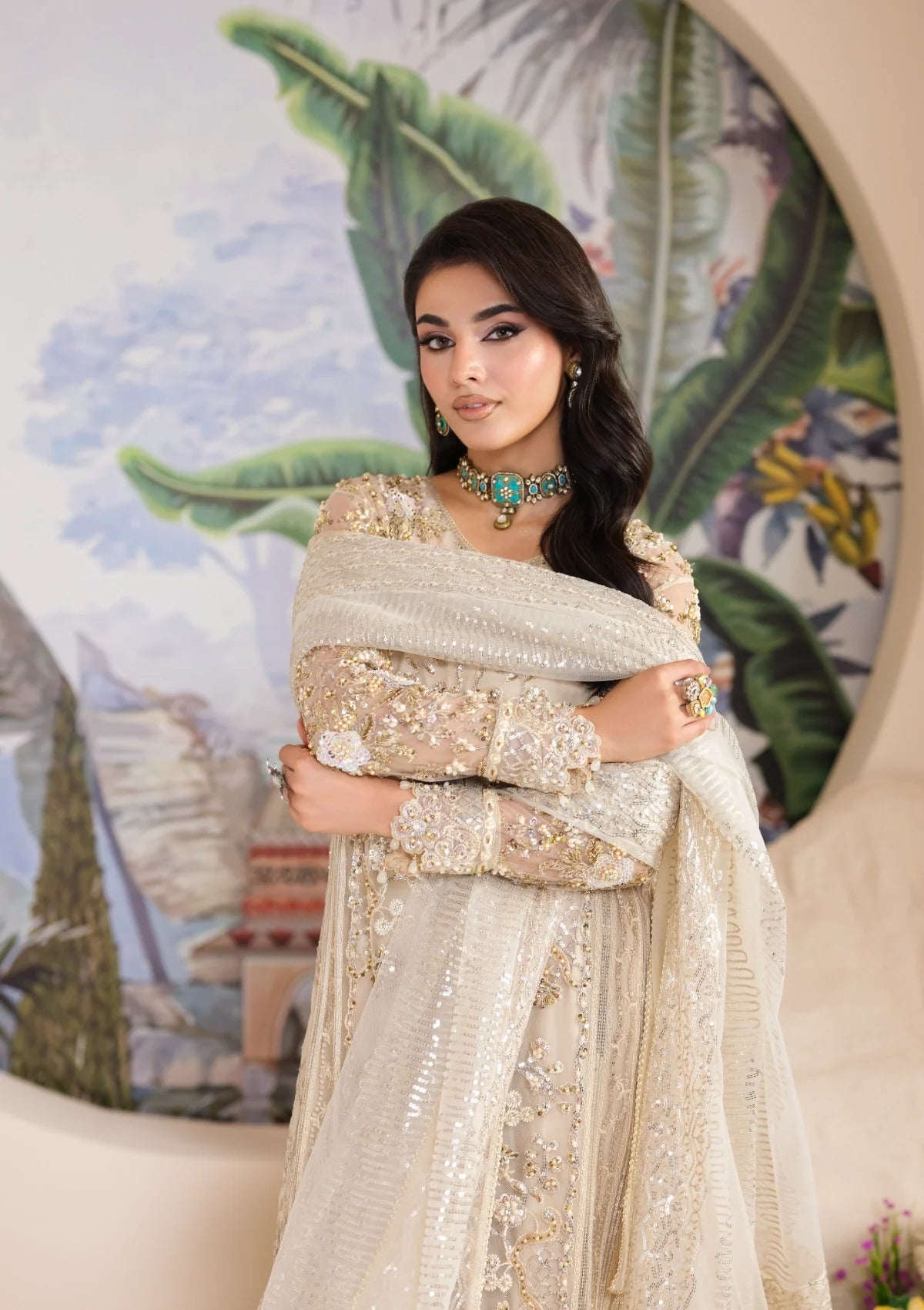 net Sharara in Off-white
