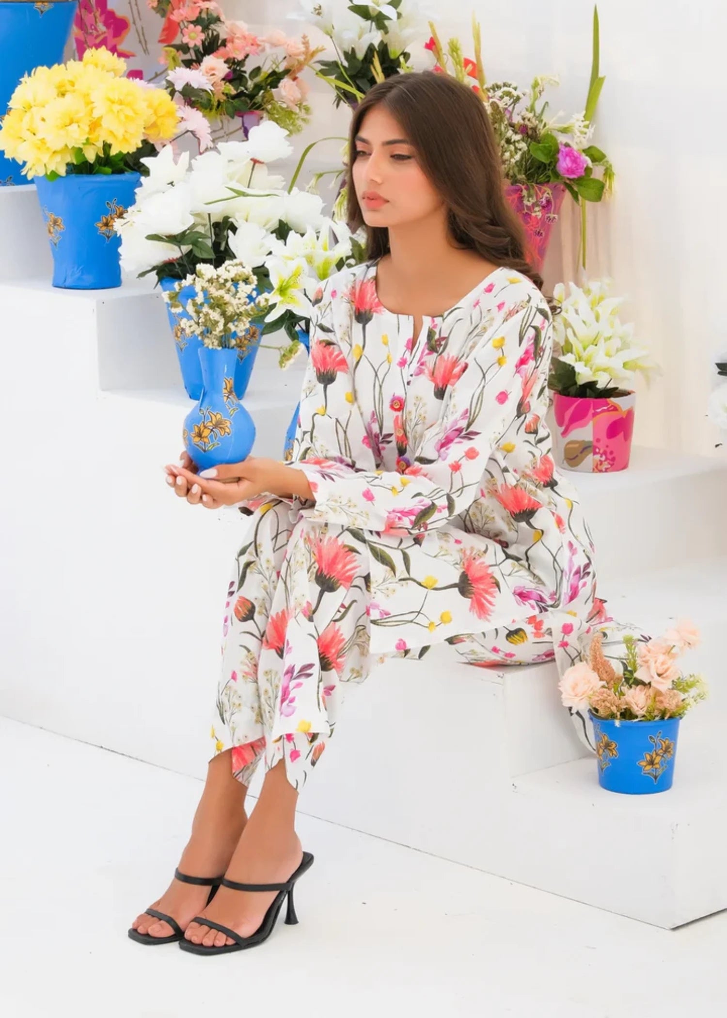 lawn Co Ord Sets in Ivory