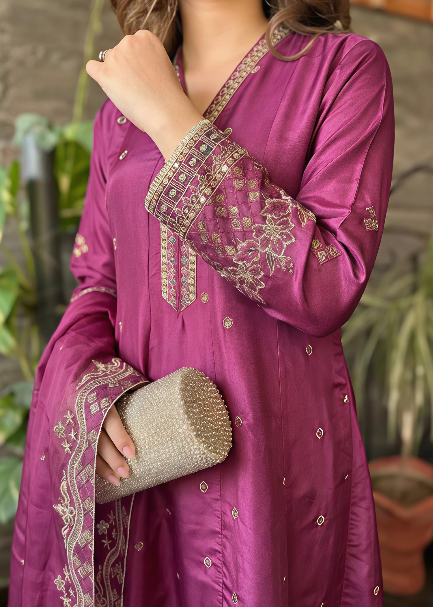 silk Maxi in Magenta