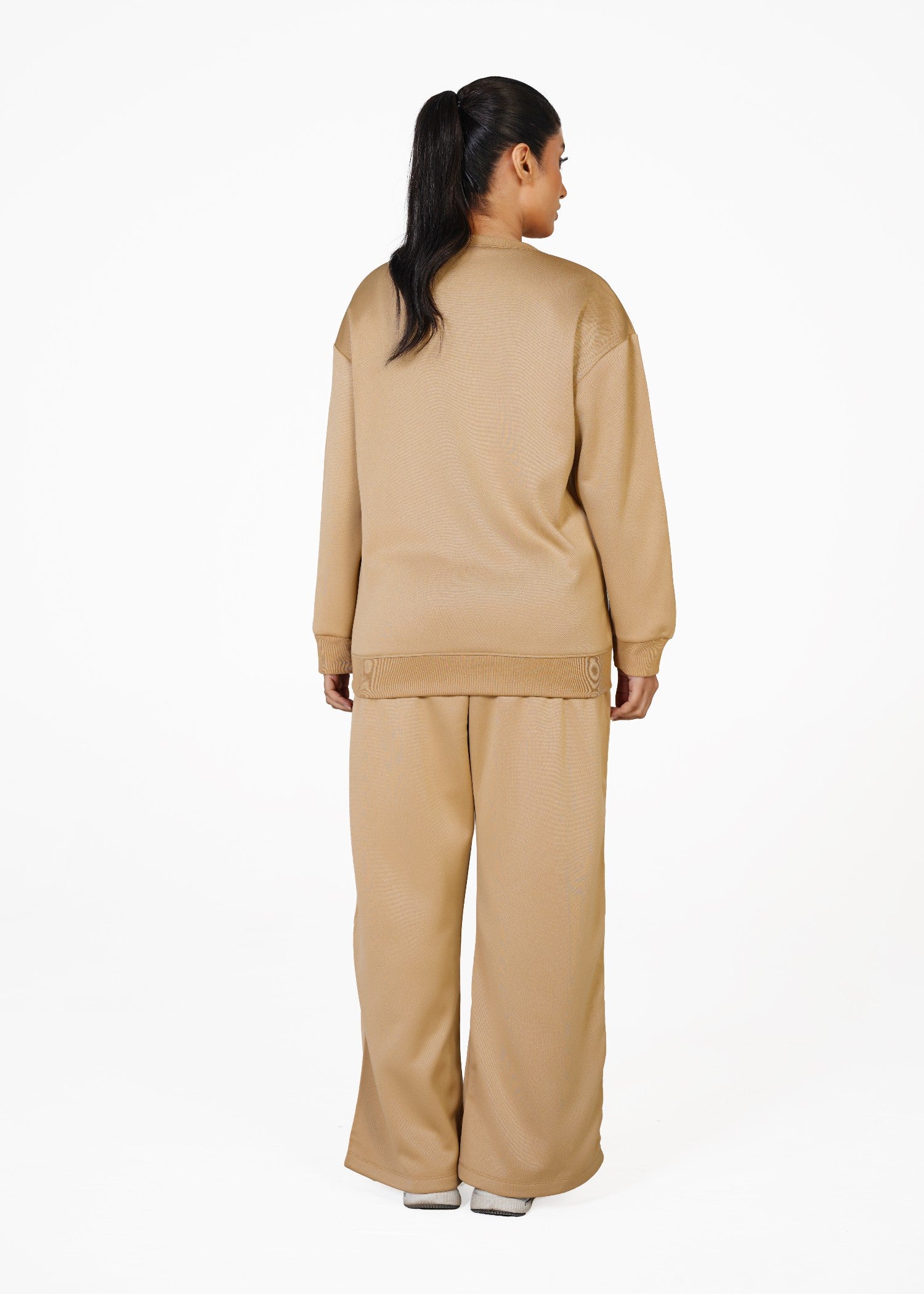 fleece Tracksuit in Camel brown