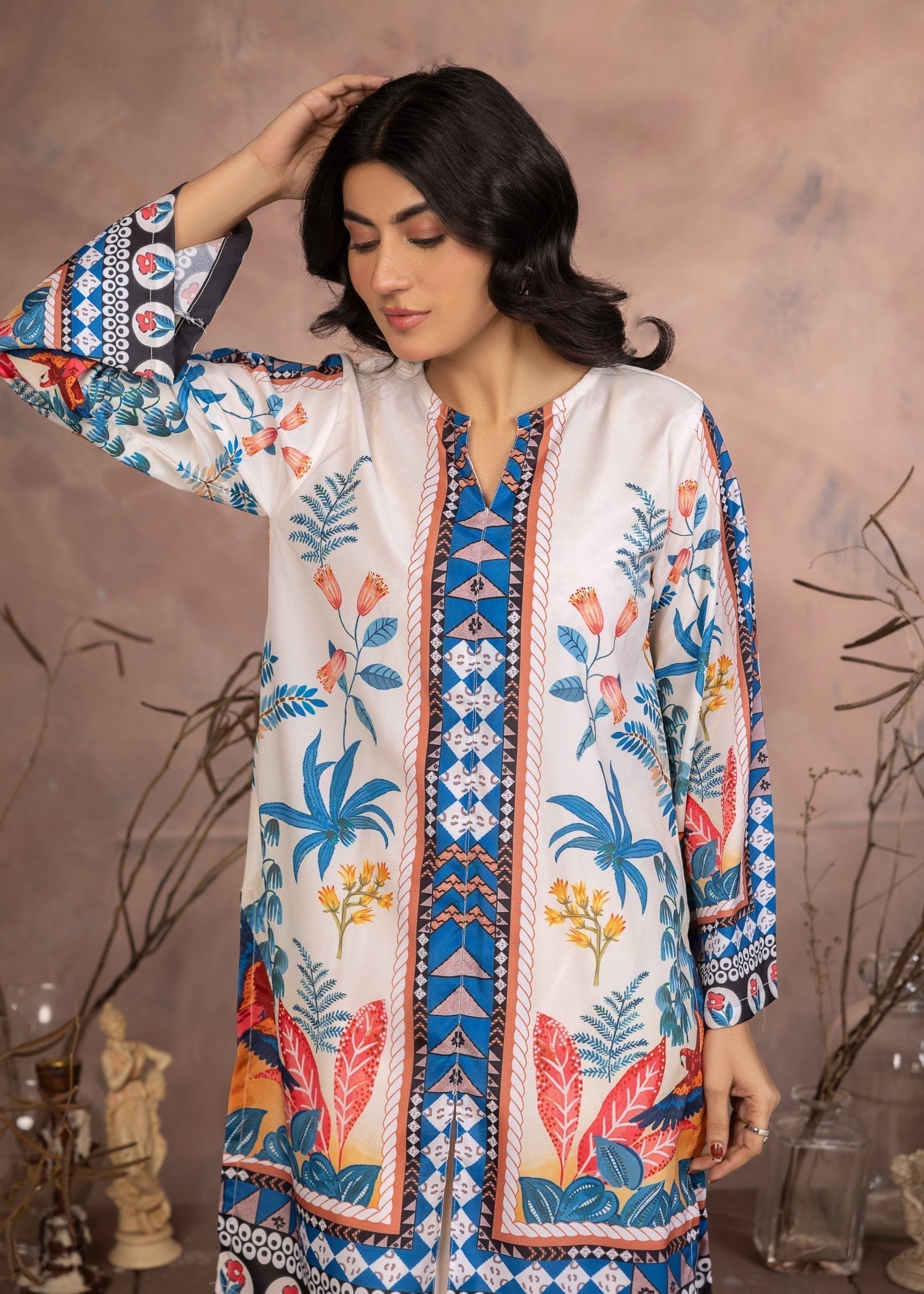 polyester crepe Co Ord Sets in White